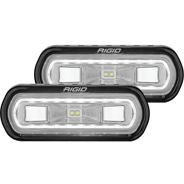RIGID Industries 53120 SR-L Series Off-Road Spreader Pod 3 Wire Surface Mount With White Halo | Pair