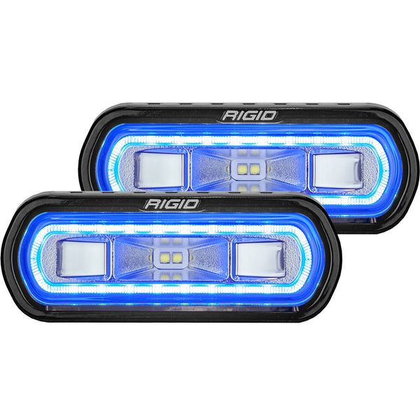 RIGID Industries 53121 SR-L Series Off-Road Spreader Pod 3 Wire Surface Mount With Blue Halo | Pair