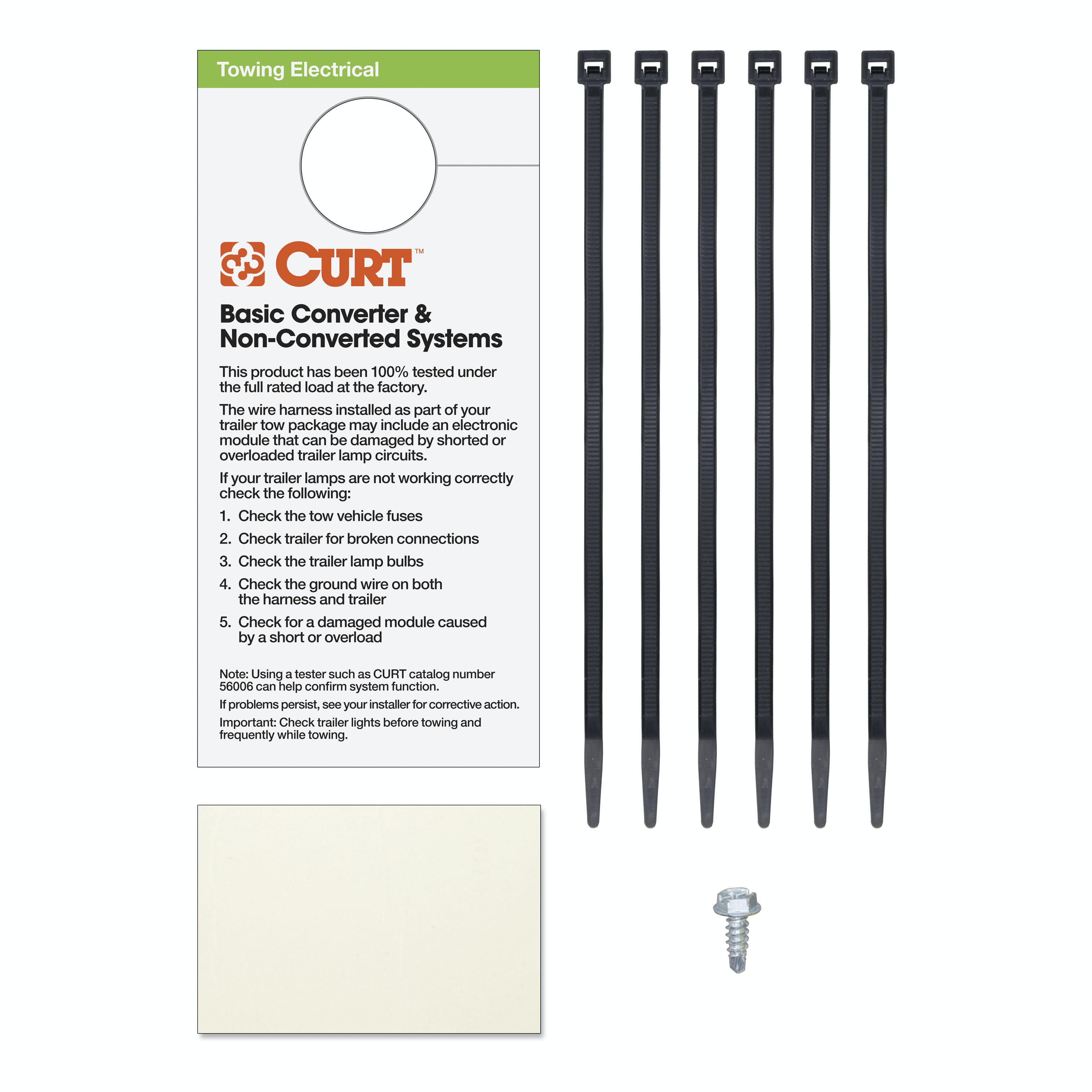 CURT 55363 Custom Wiring Harness, 4-Way Flat Output, Select Jeep Wrangler TJ