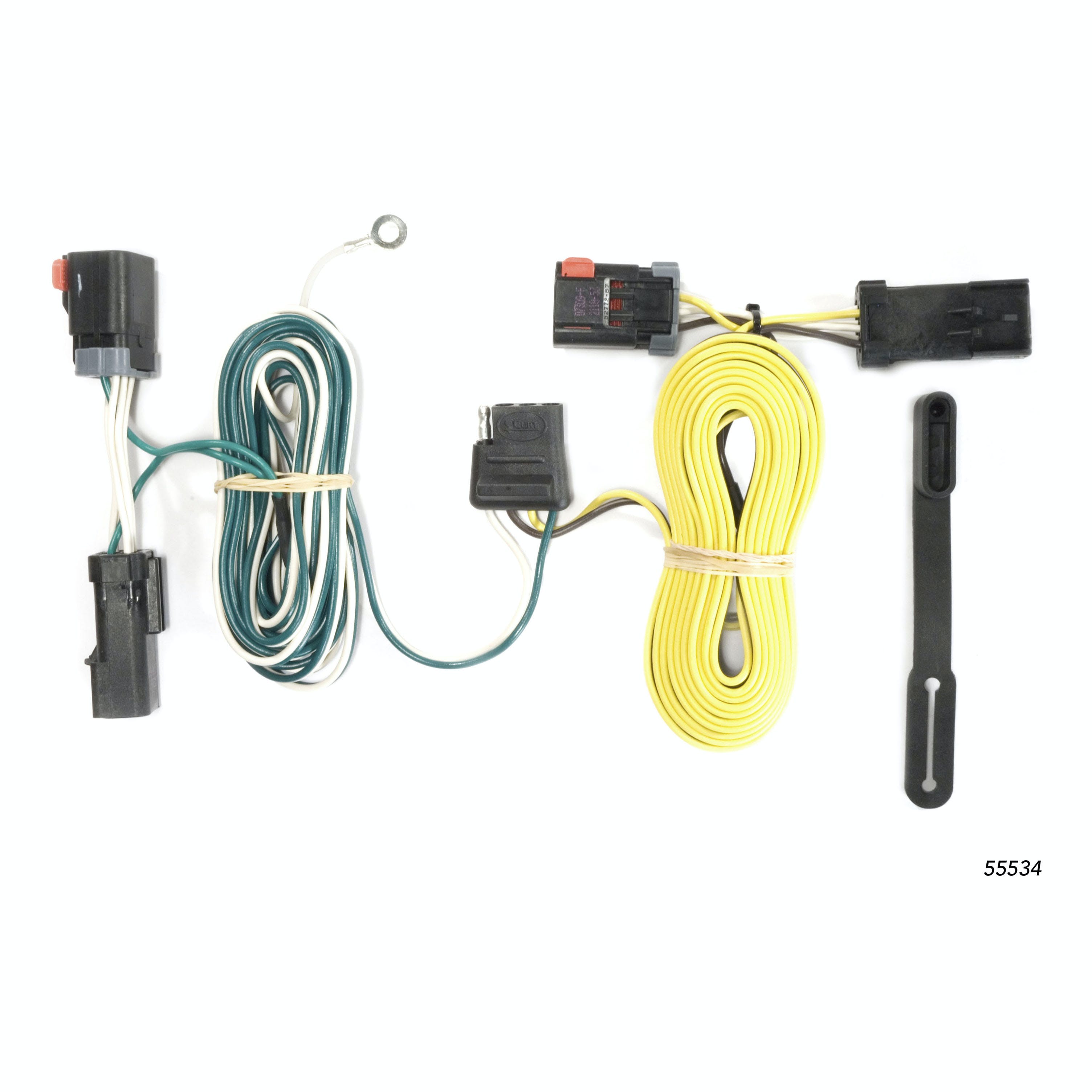 CURT 55534 Custom Wiring, 4-Way Flat Output, Select Chrysler 300, Dodge Charger, Challenger
