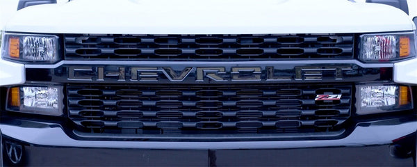 Putco 55553BPGM Chevrolet Silverado HD - Grille Letters - Black Platinum