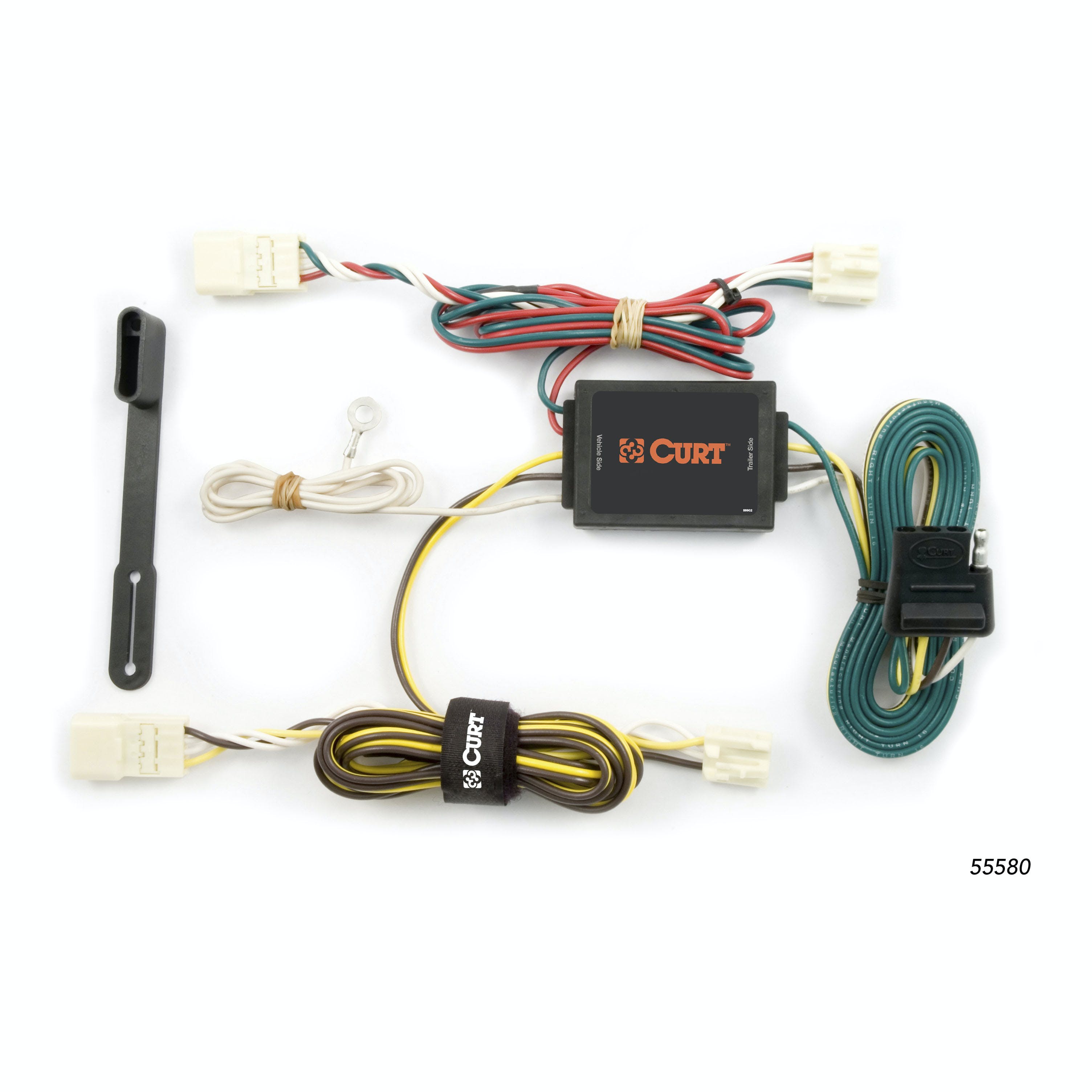 CURT 55580 Custom Wiring Harness, 4-Way Flat Output, Select Toyota Sienna