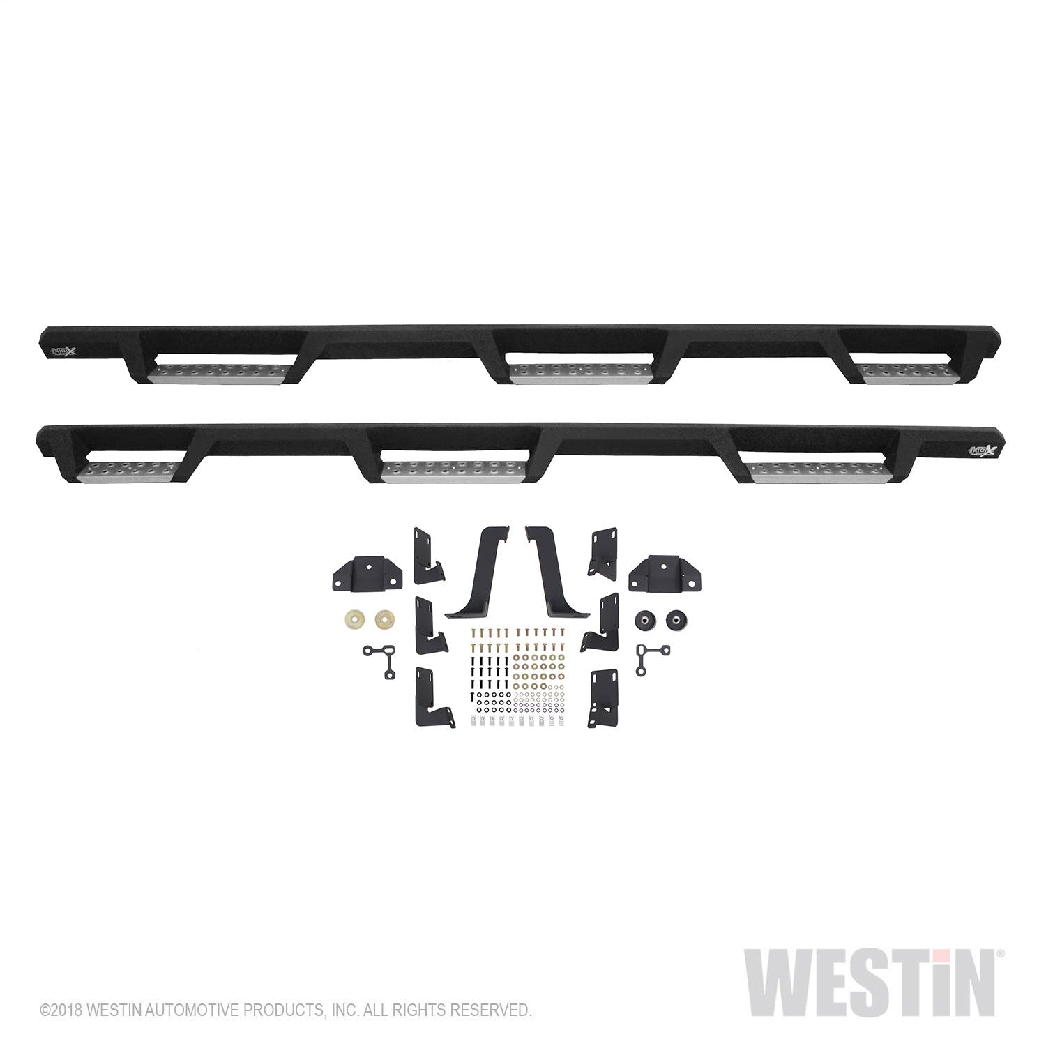 Westin Automotive 56-5340152 HDX Stainless Drop Wheel-to-Wheel Nerf Step Bars Textured Black