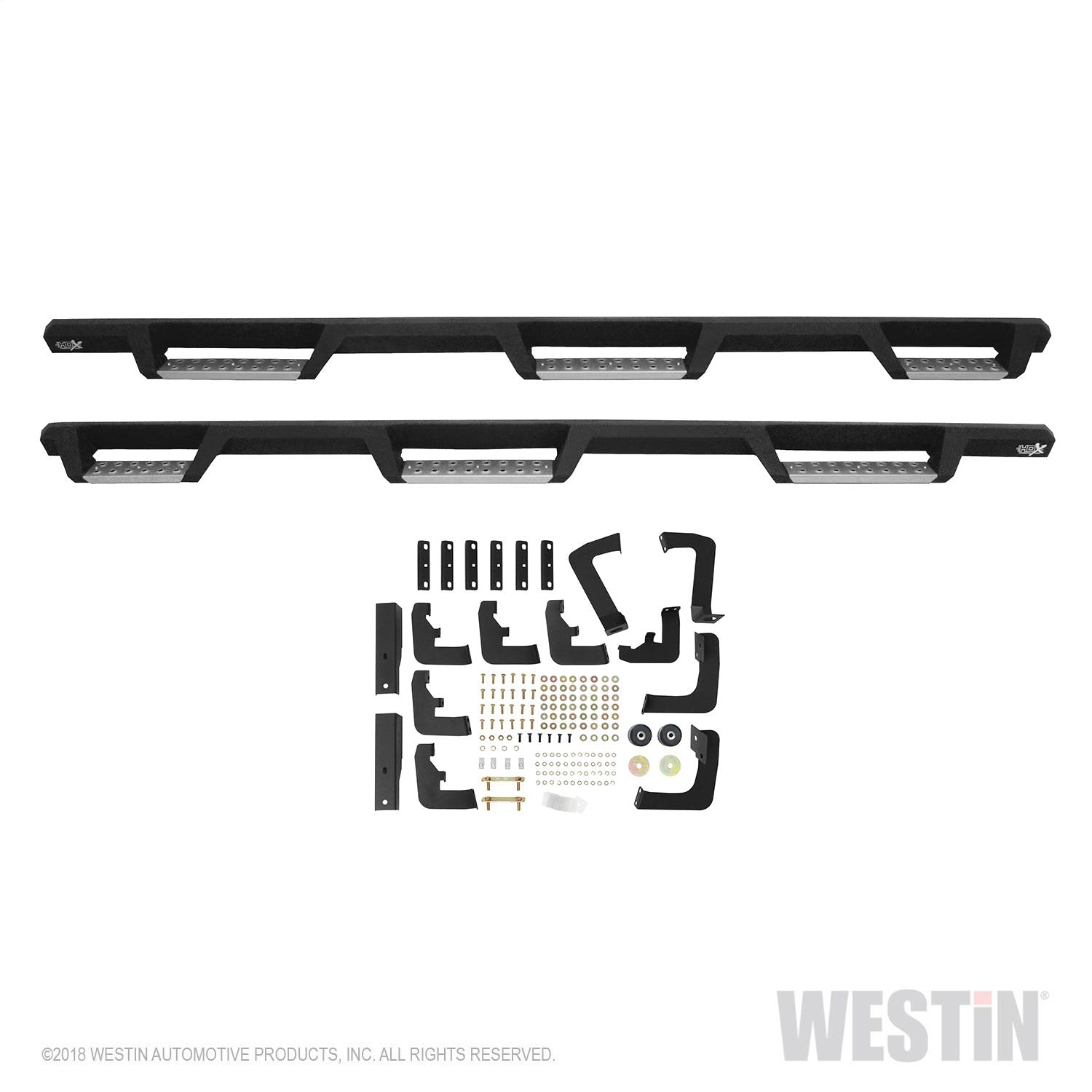 Westin Automotive 56-5340252 HDX Stainless Drop Wheel-to-Wheel Nerf Step Bars Textured Black