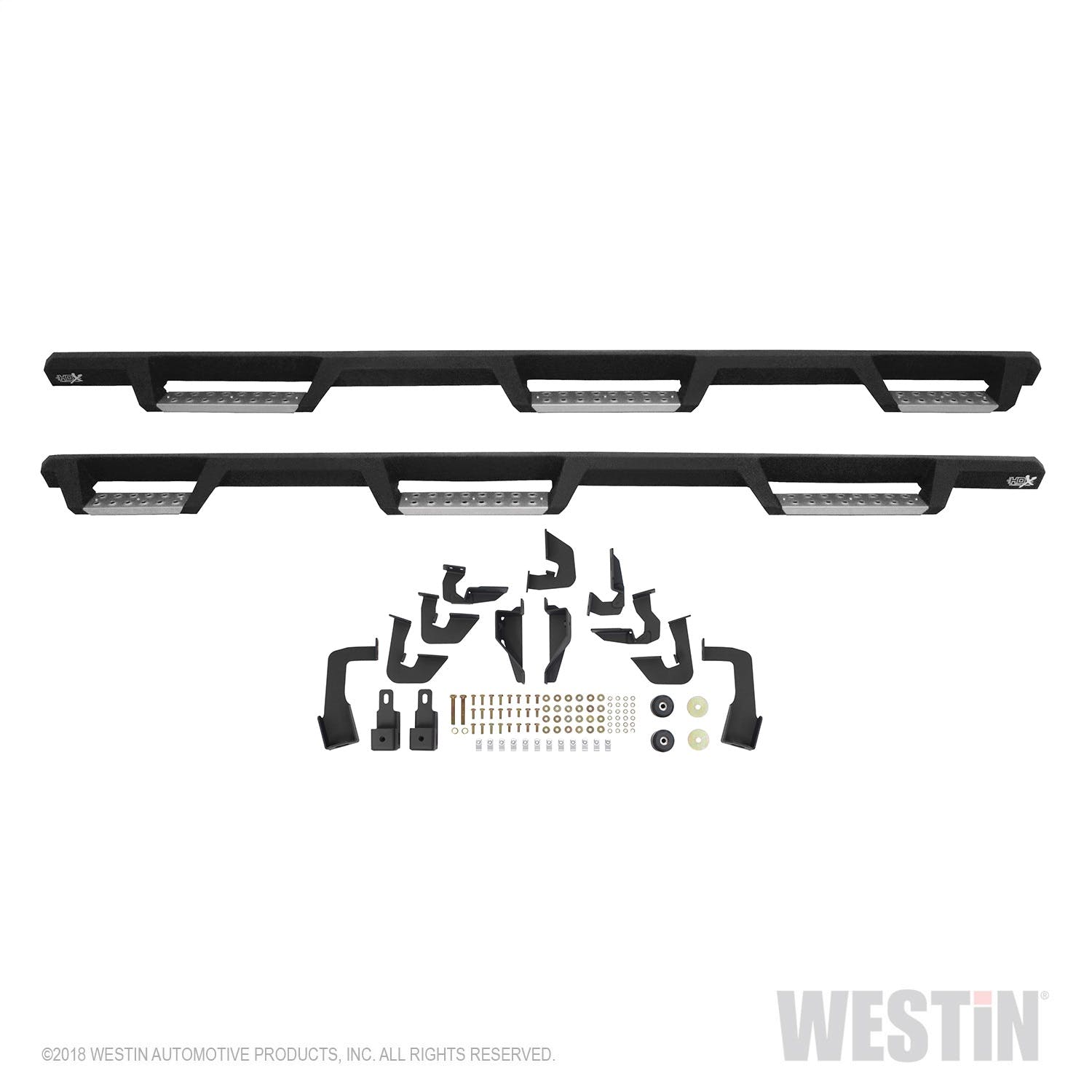 Westin Automotive 56-5345652 HDX Stainless Drop Wheel-to-Wheel Nerf Step Bars Textured Black