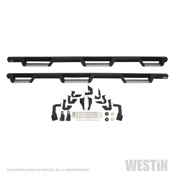 Westin Automotive 56-5345652 HDX Stainless Drop Wheel-to-Wheel Nerf Step Bars Textured Black