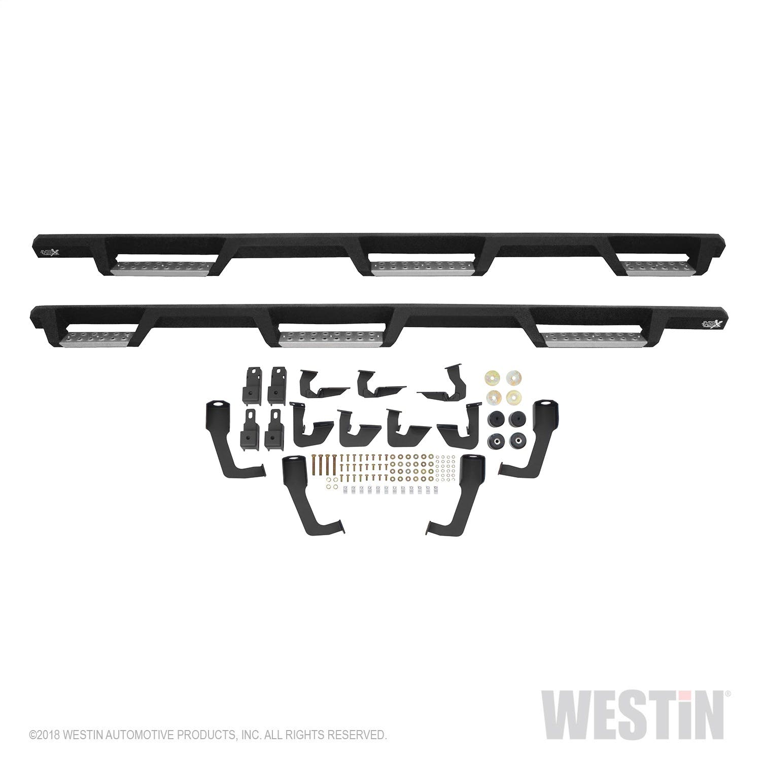 Westin Automotive 56-5345852 HDX Stainless Drop Wheel-to-Wheel Nerf Step Bars Textured Black