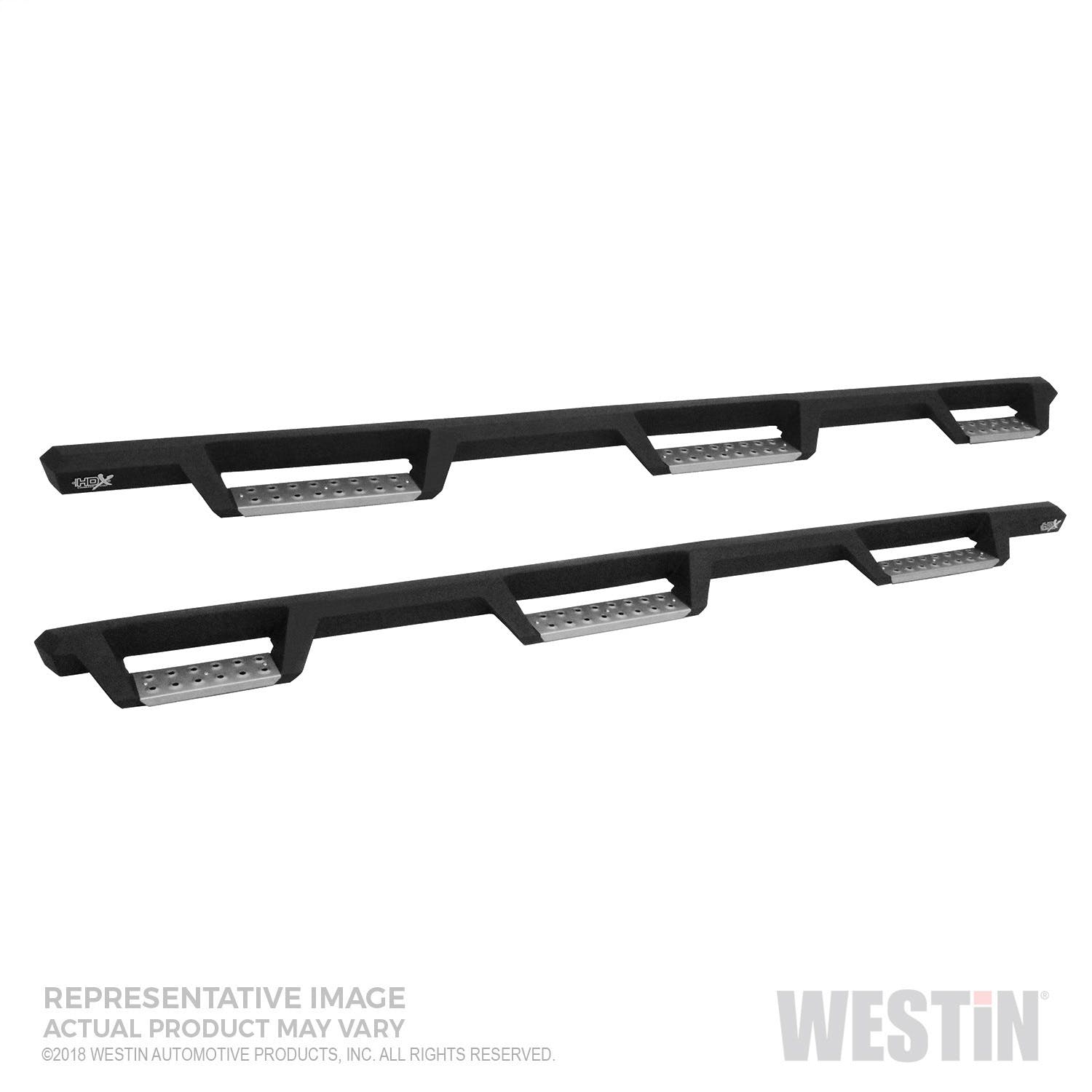 Westin Automotive 56-5346852 HDX Stainless Drop Wheel-to-Wheel Nerf Step Bars Textured Black