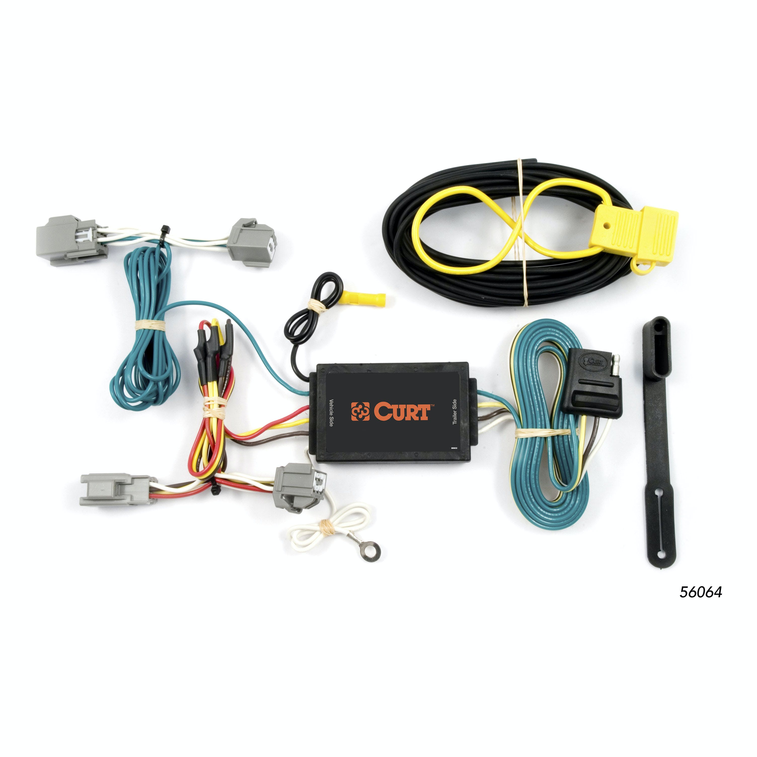 CURT 56064 Custom Wiring, 4-Way Flat Output, Select Lincoln MKS, Ford Fiesta Hatchback