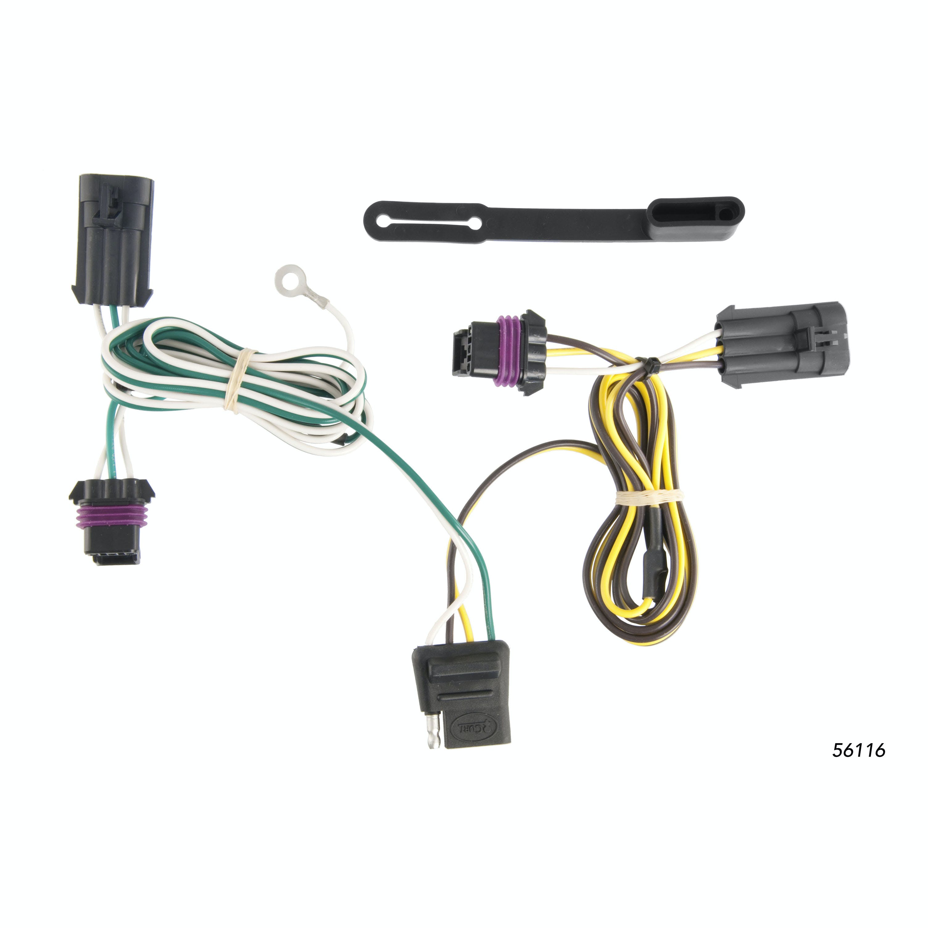 CURT 56116 Custom Wiring Harness, 4-Way Flat Output, Select Chevrolet Impala