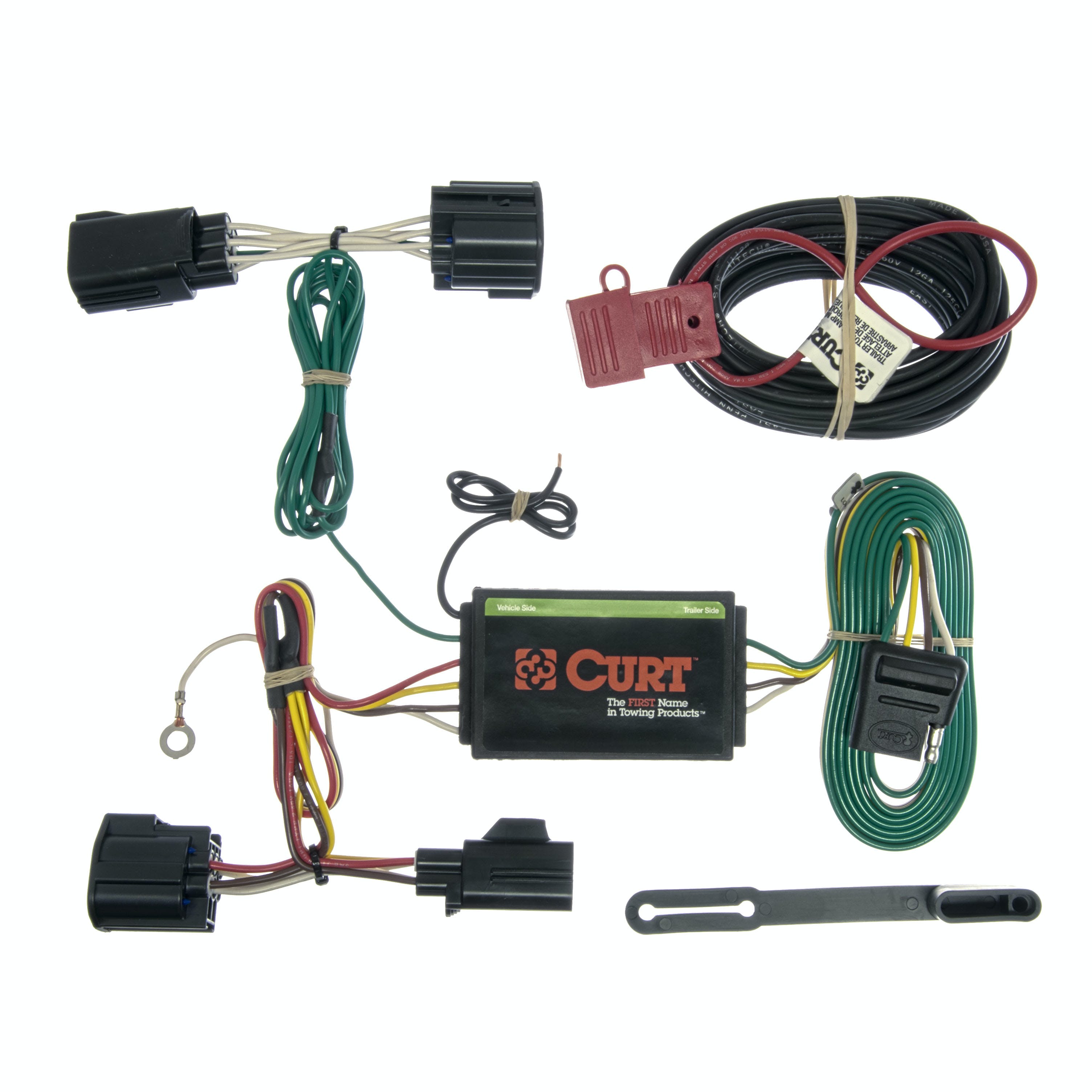 CURT 56140 Custom Wiring Harness, 4-Way Flat Output, Select Ford Focus Hatchback