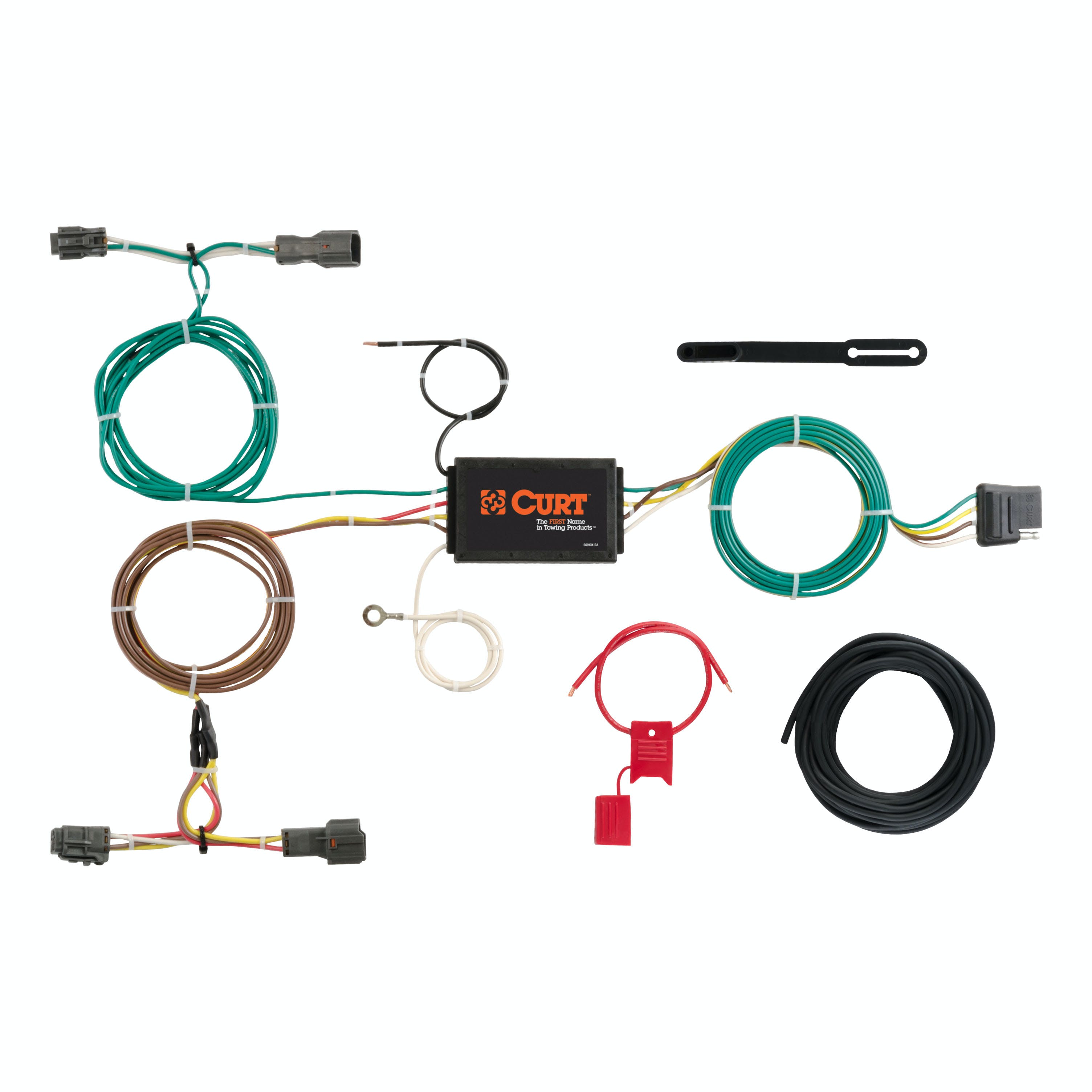 CURT 56256 Custom Wiring Harness, 4-Way Flat Output, Select Kia Sorento