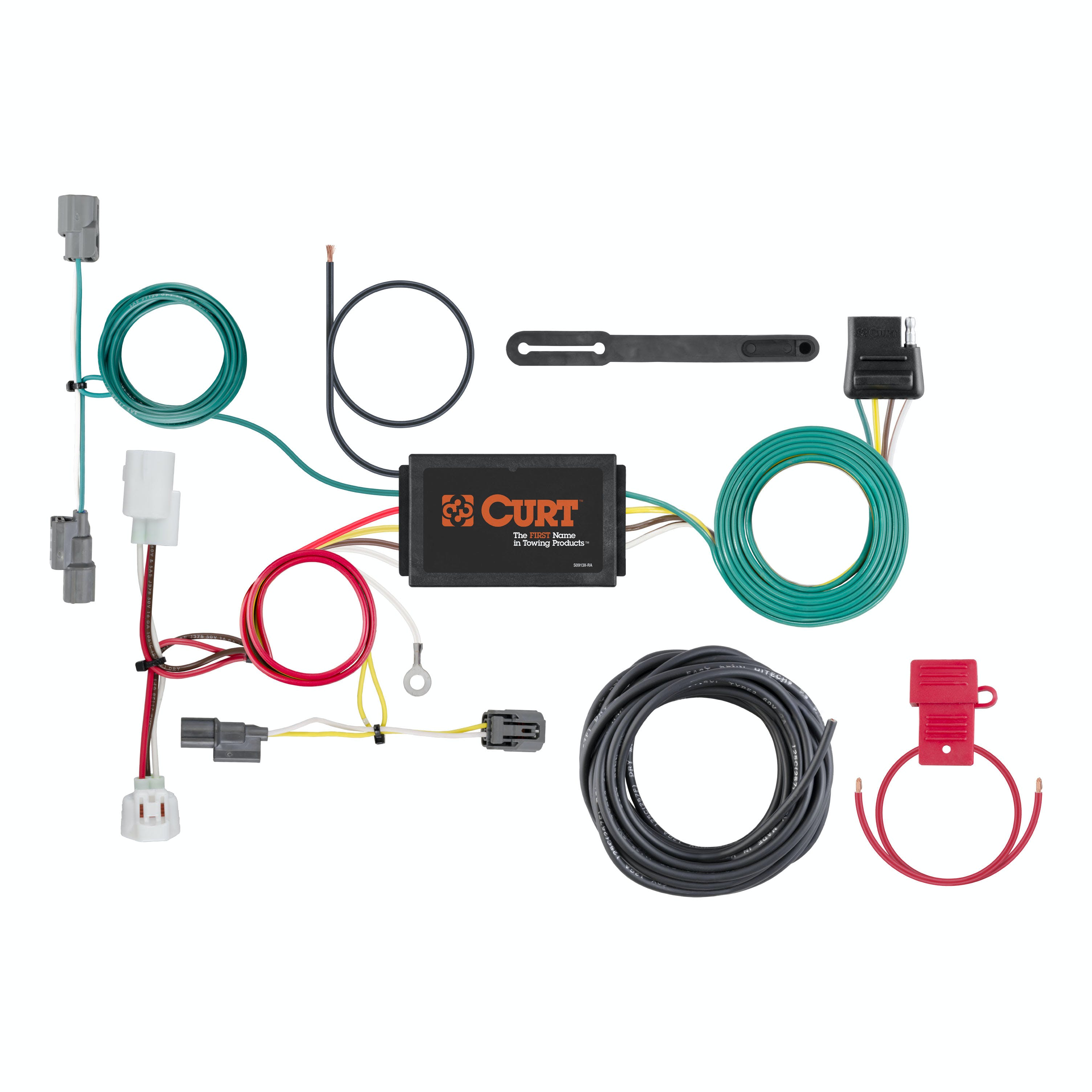 CURT 56269 Custom Wiring Harness, 4-Way Flat Output, Select Acura ILX