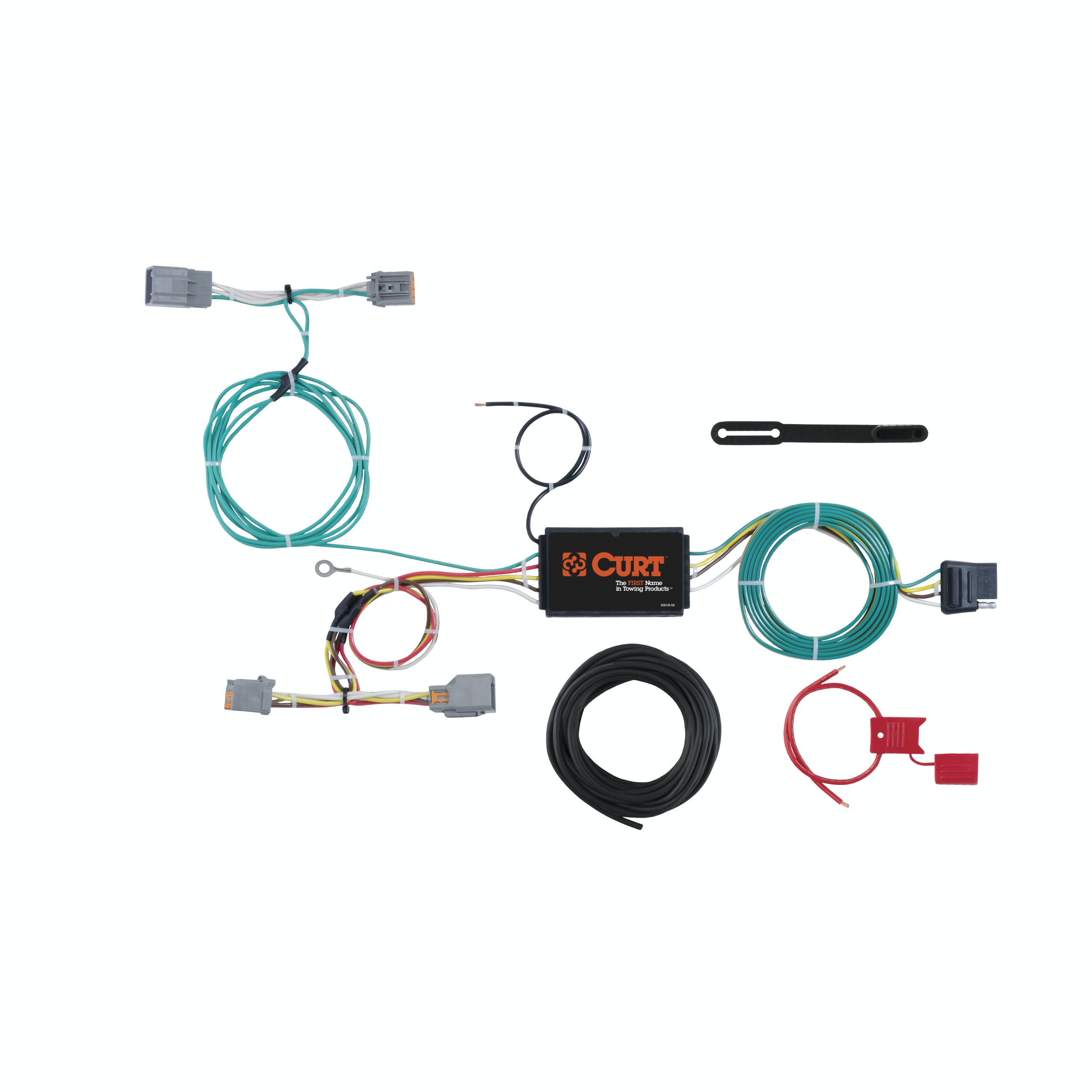CURT 56287 Custom Wiring Harness, 4-Way Flat Output, Select Volvo V60