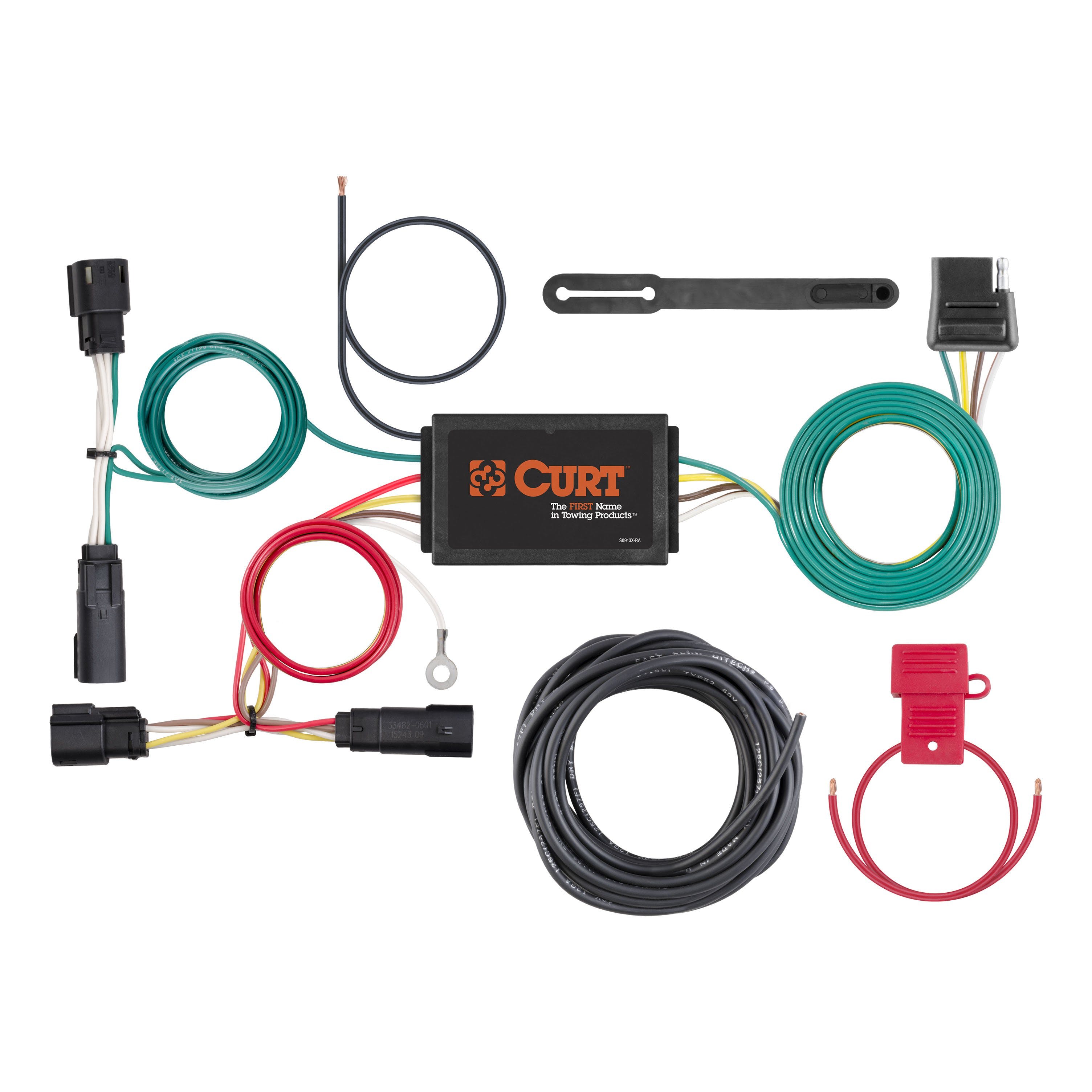 CURT 56320 Custom Wiring Harness, 4-Way Flat Output, Select Ford Escape