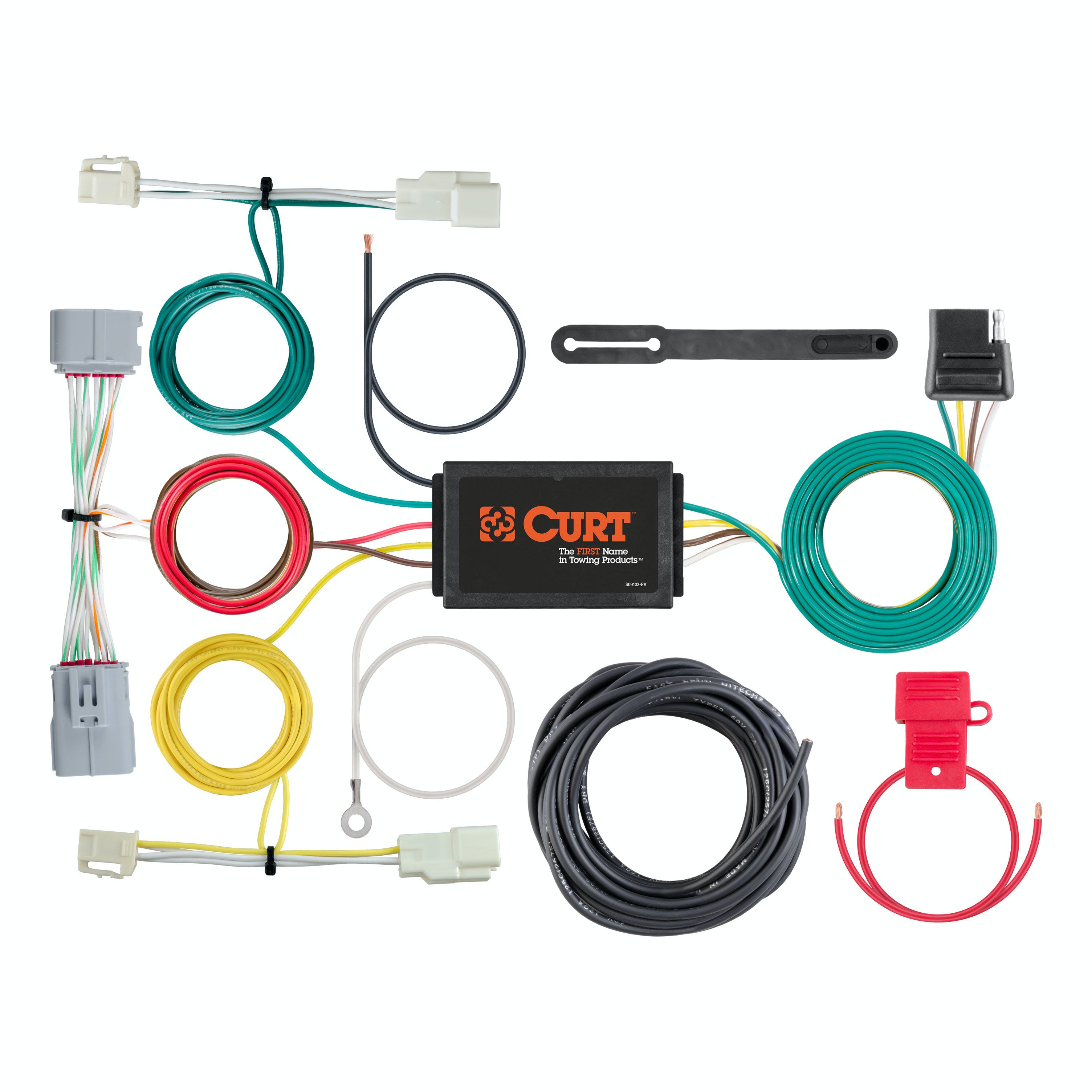 CURT 56353 Custom Wiring Harness, 4-Way Flat Output, Select Toyota Prius