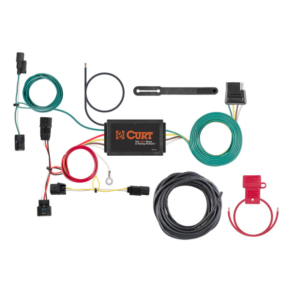 CURT 56395 Custom Wiring Harness, 4-Way Flat Output, Select Honda Fit