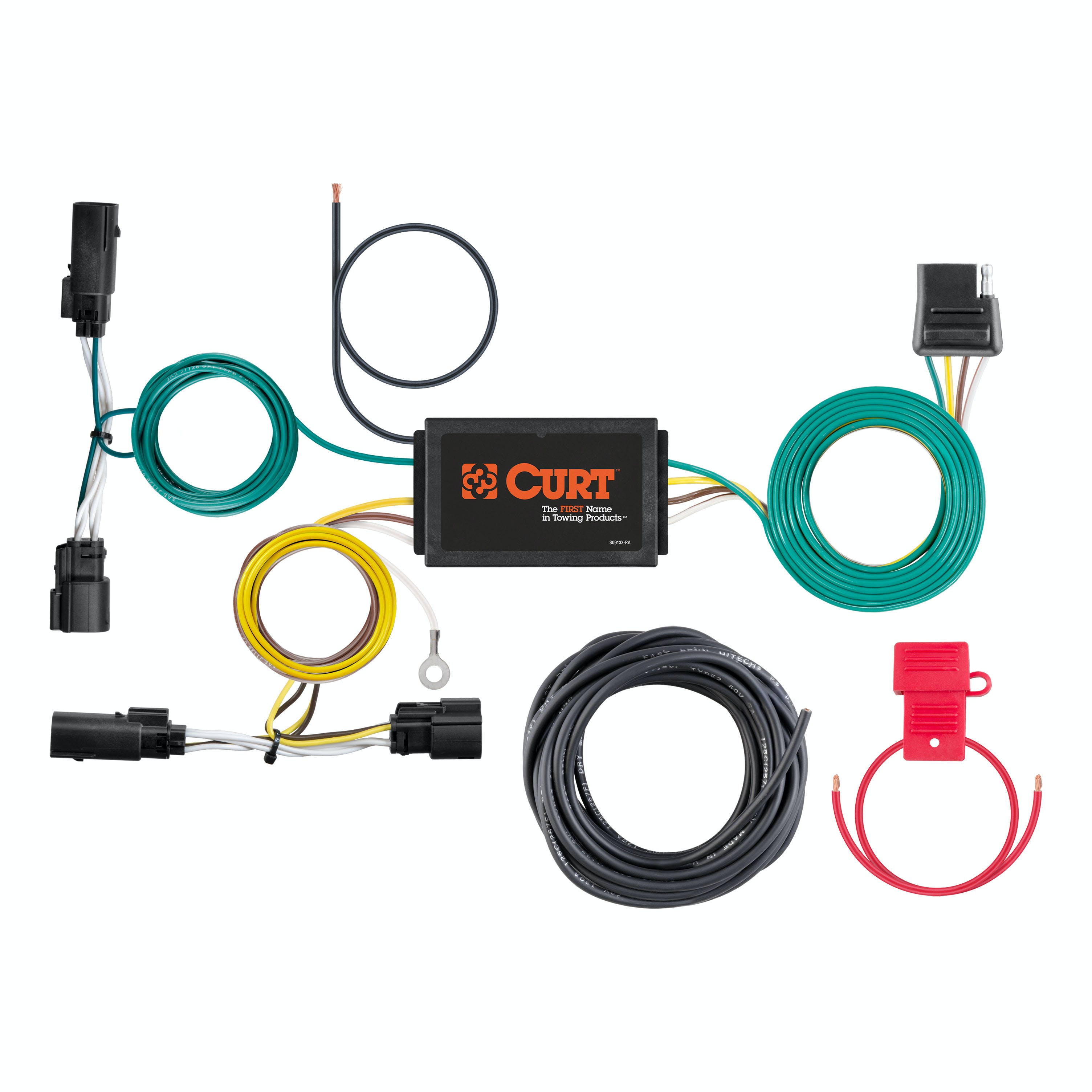 CURT 56432 Custom Wiring Harness, 4-Way Flat Output, Select Ford Escape
