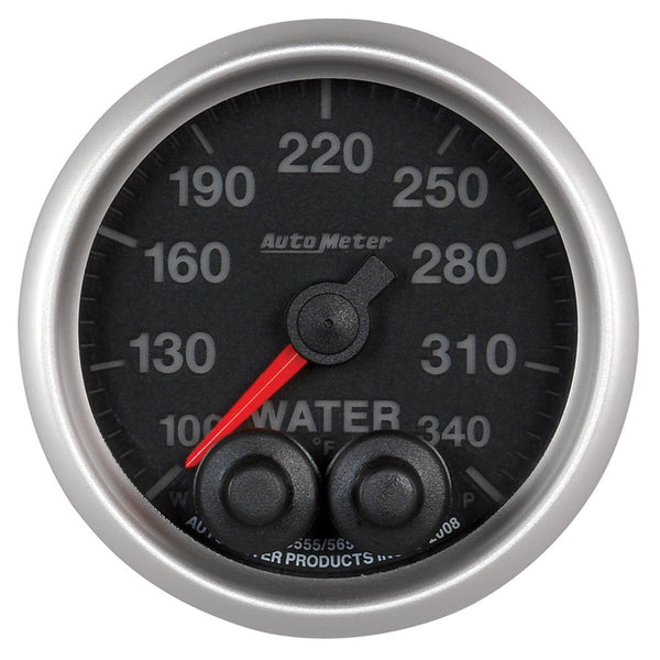AutoMeter Products 5655 Gauge; Water Temp; 2 1/16in.; 340° F; Stepper Motor w/Peak/Warn; Elite