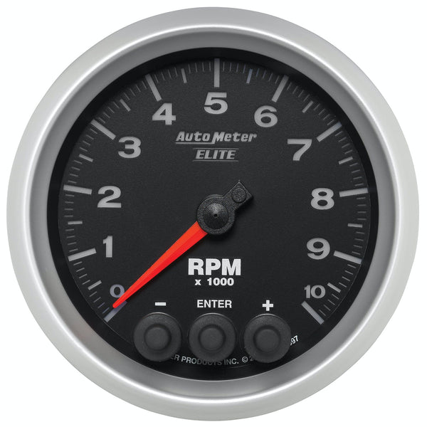 AutoMeter Products 5697 3 3/8 In Dash Tach 0-10,000 RPM, Elite
