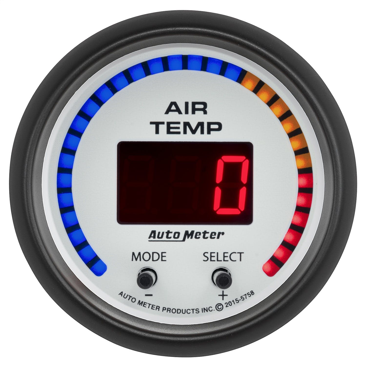 AutoMeter Products 5758 Air Temperature Gauge, Dual 2 1/16 0-300° F Digital, Phantom