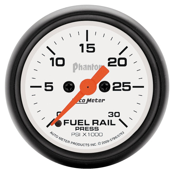 AutoMeter Products 5793 2-1/16 Fuel Rail Pressure Gauge Phantom - 0 to 30,000 psi