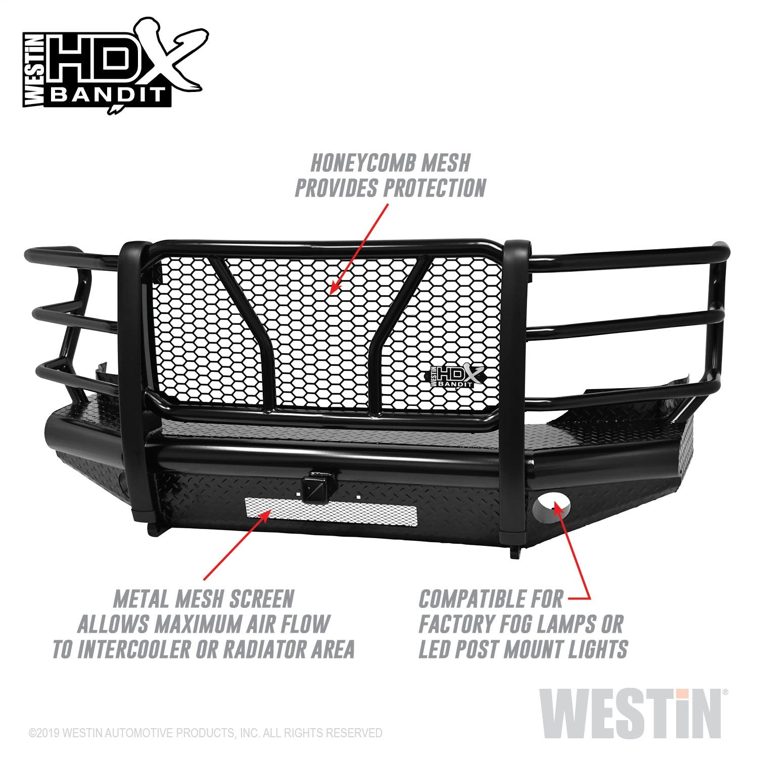 Westin Automotive 58-31115 HDX Bandit Front Bumper Black