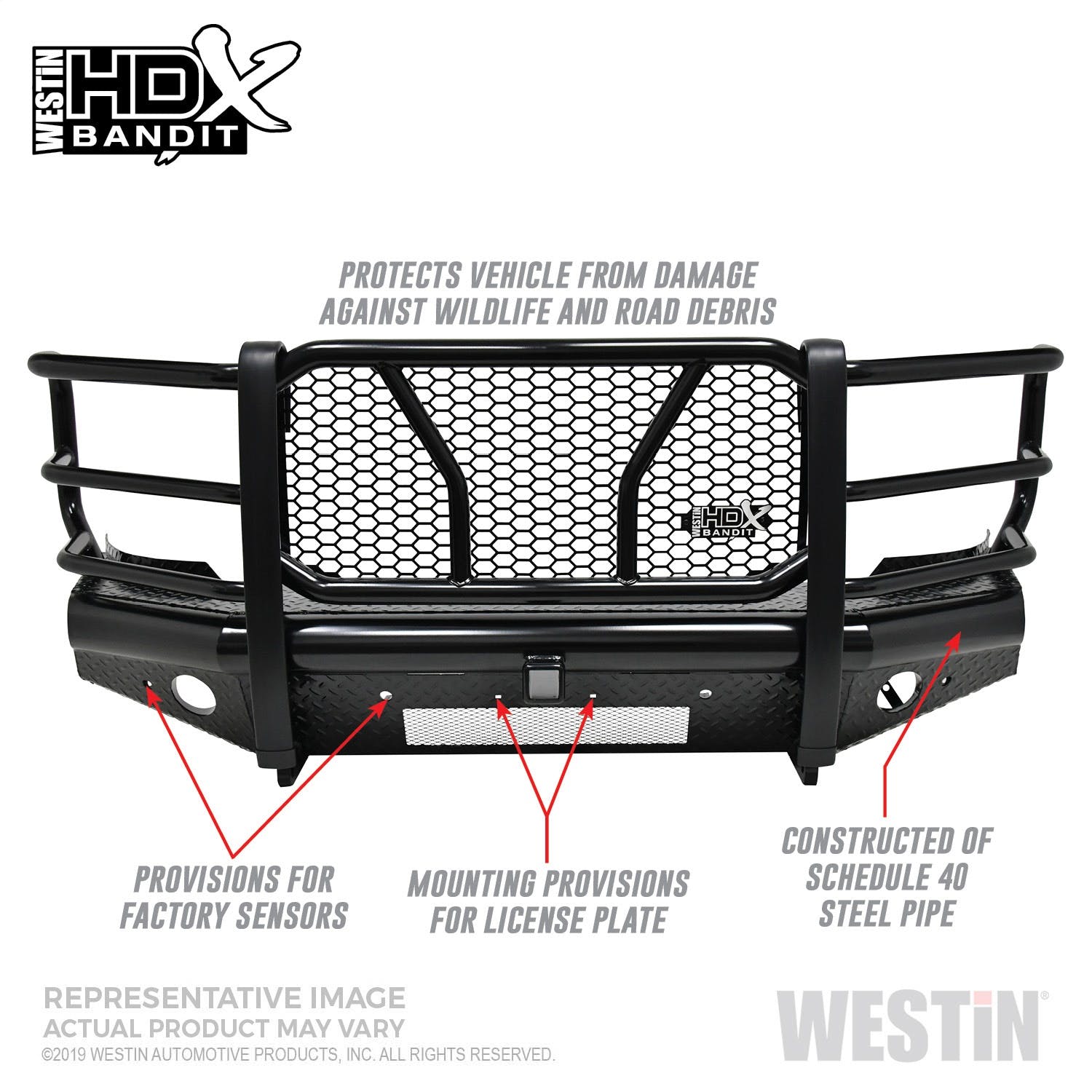 Westin Automotive 58-31135 HDX Bandit Front Bumper Black