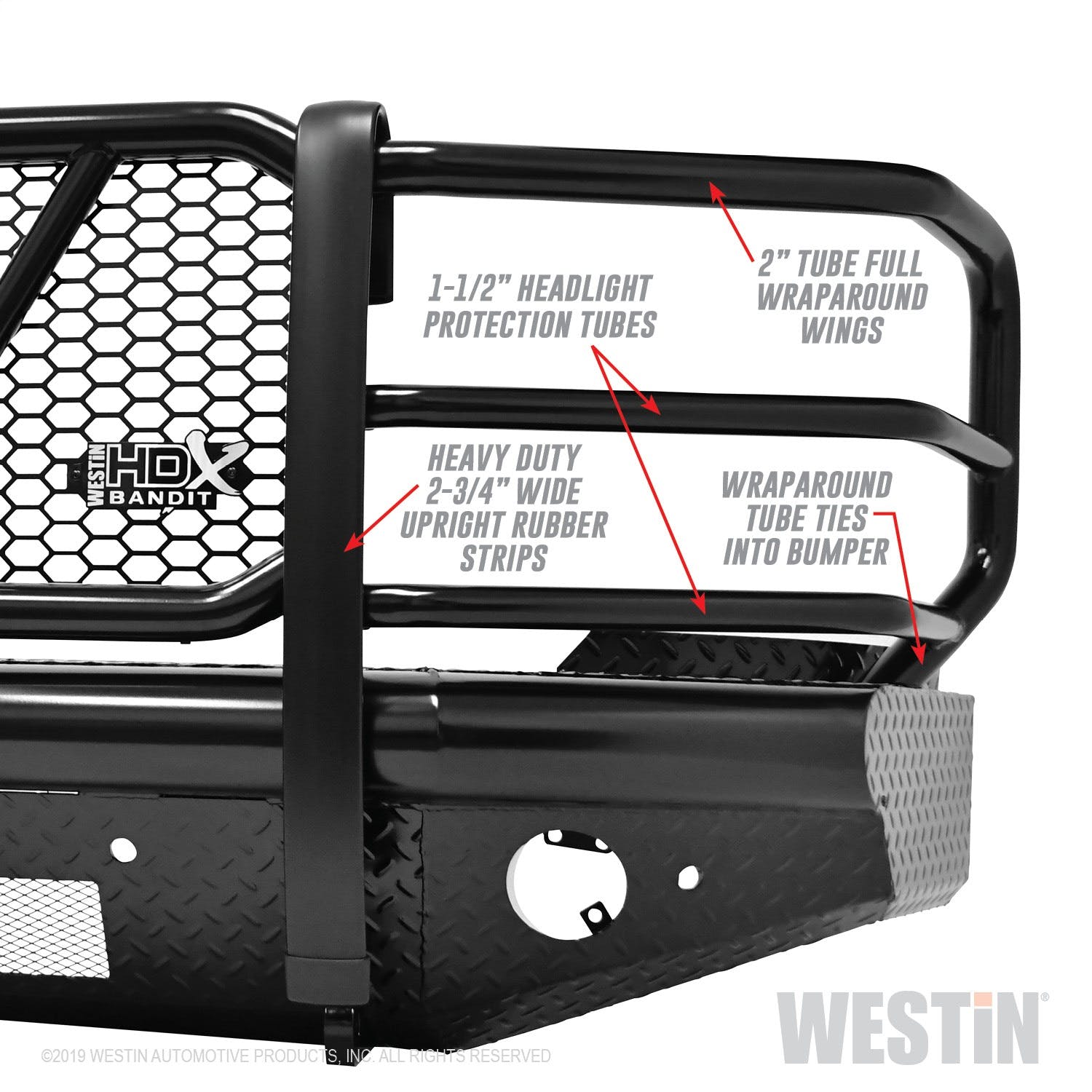 Westin Automotive 58-31155 HDX Bandit Front Bumper Black