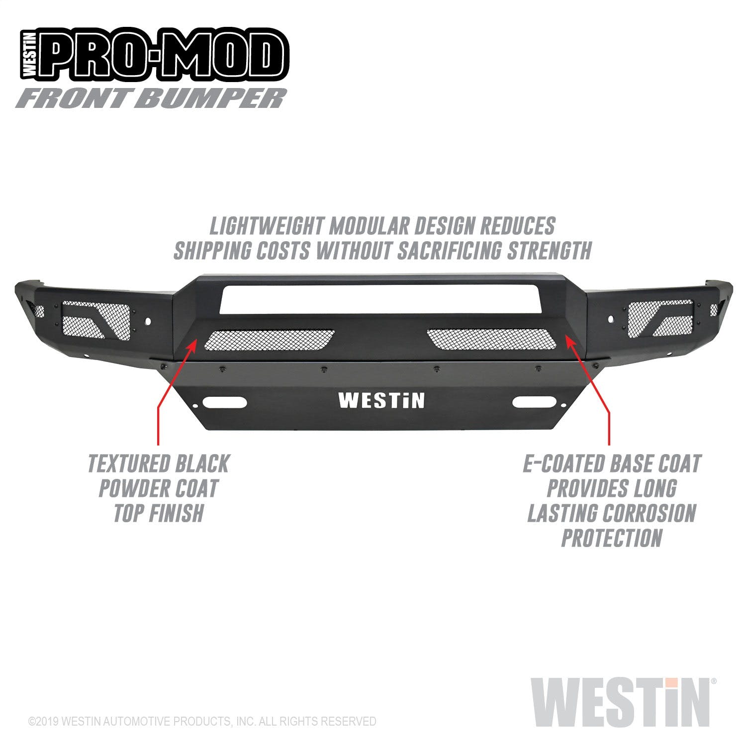 Westin Automotive 58-41005 Pro-Mod Front Bumper Textured Black