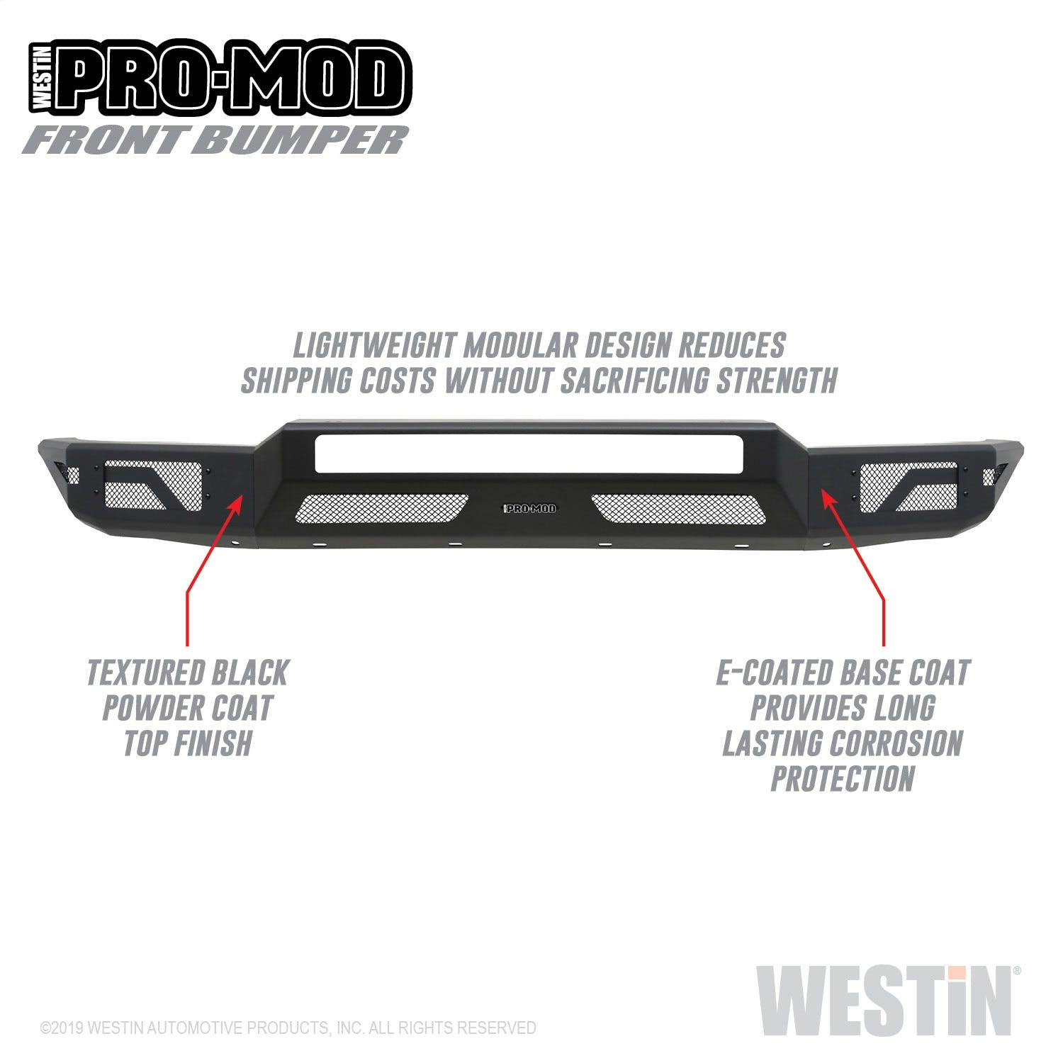 Westin Automotive 58-41035 Pro-Mod Front Bumper Textured Black
