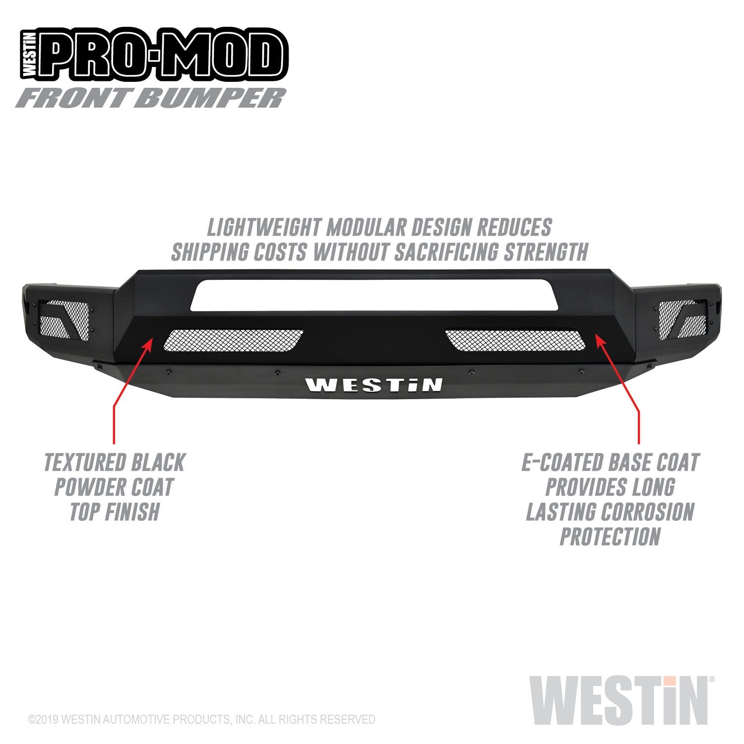 Westin Automotive 58-41065 Pro-Mod Front Bumper Textured Black