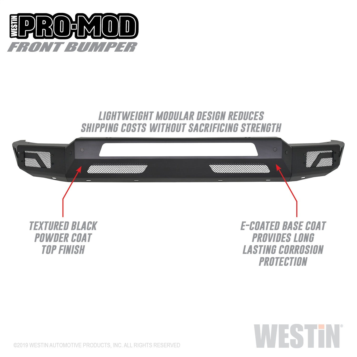 Westin Automotive 58-41075 Pro-Mod Front Bumper Textured Black