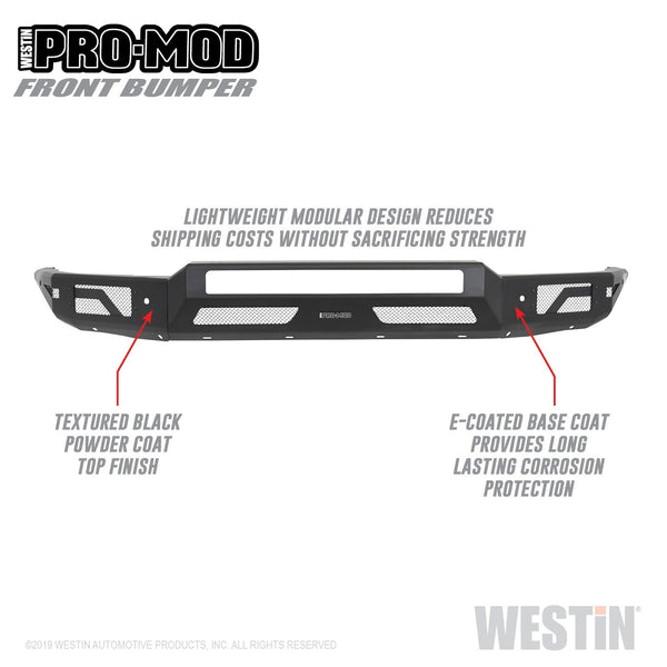 Westin Automotive 58-41165 Pro-Mod Front Bumper Textured Black