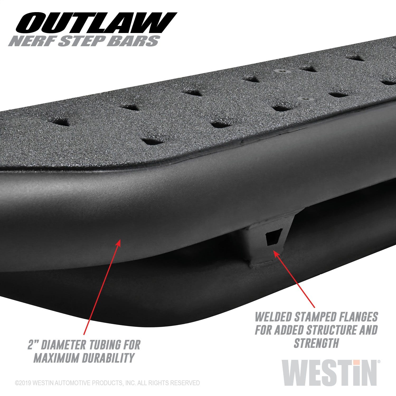 Westin Automotive 58-53155 Outlaw Nerf Step Bars Textured Black