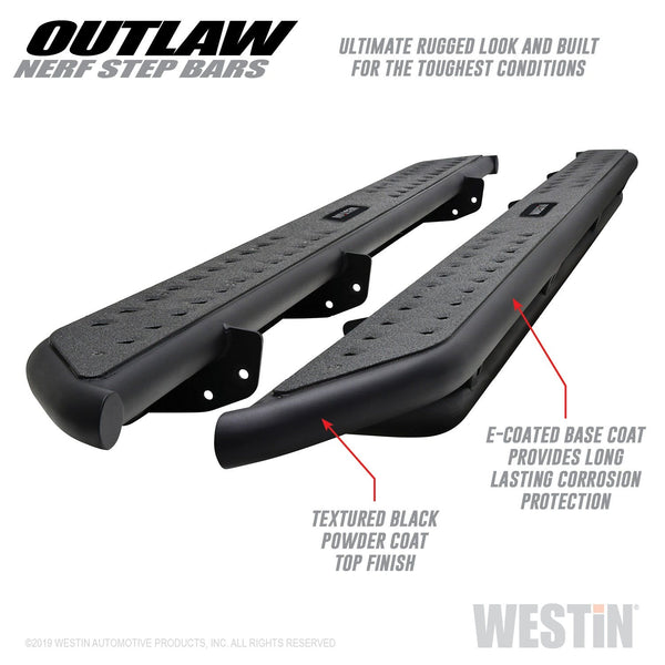 Westin Automotive 58-53565 Outlaw Nerf Step Bars Textured Black