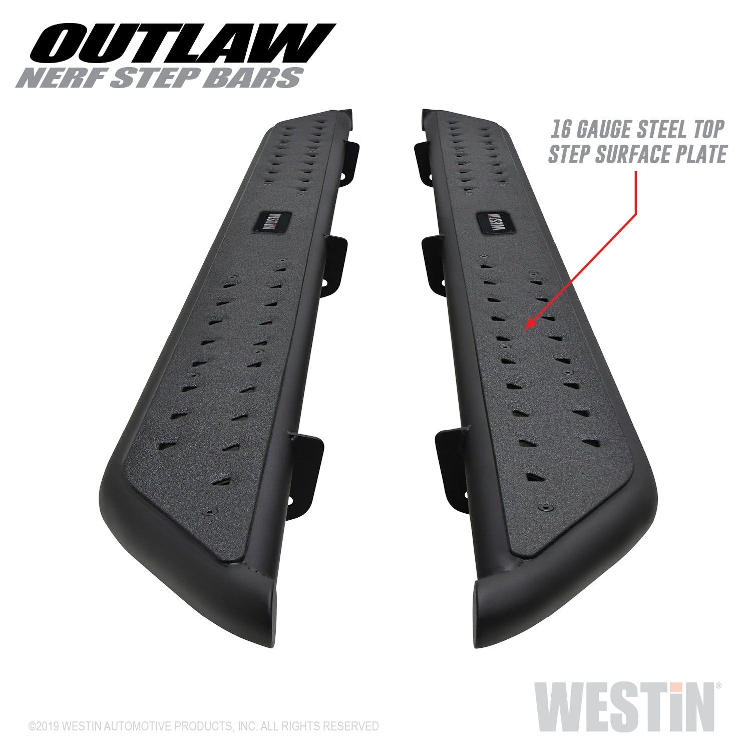 Westin Automotive 58-53565 Outlaw Nerf Step Bars Textured Black