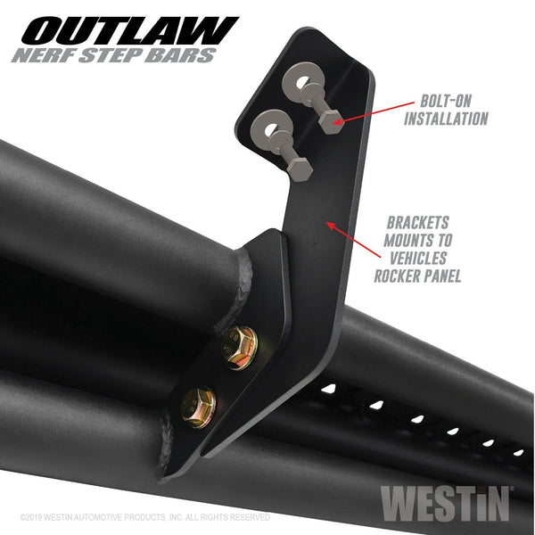 Westin Automotive 58-53565 Outlaw Nerf Step Bars Textured Black