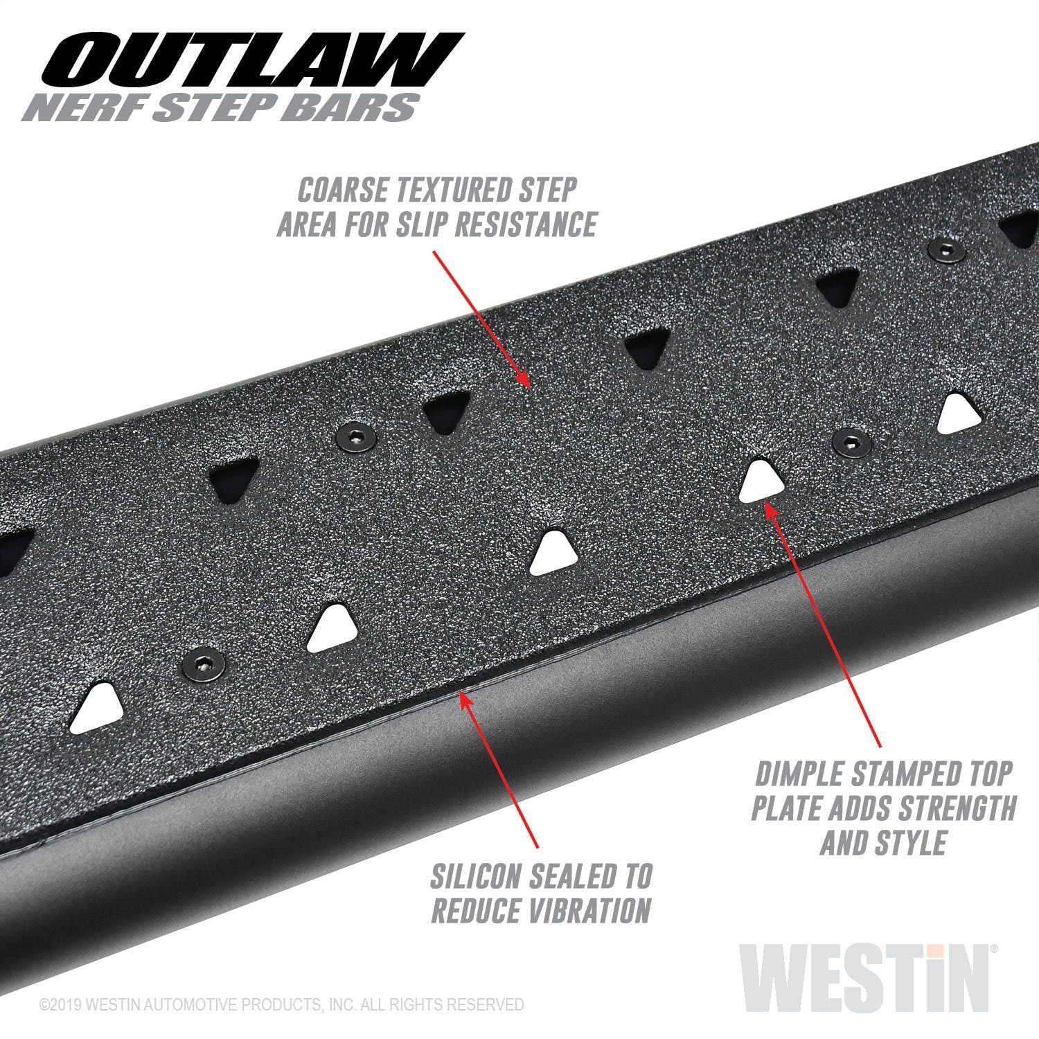 Westin Automotive 58-53715 Outlaw Nerf Step Bars Textured Black