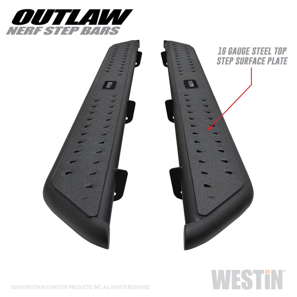 Westin Automotive 58-53725 Outlaw Nerf Step Bars Textured Black