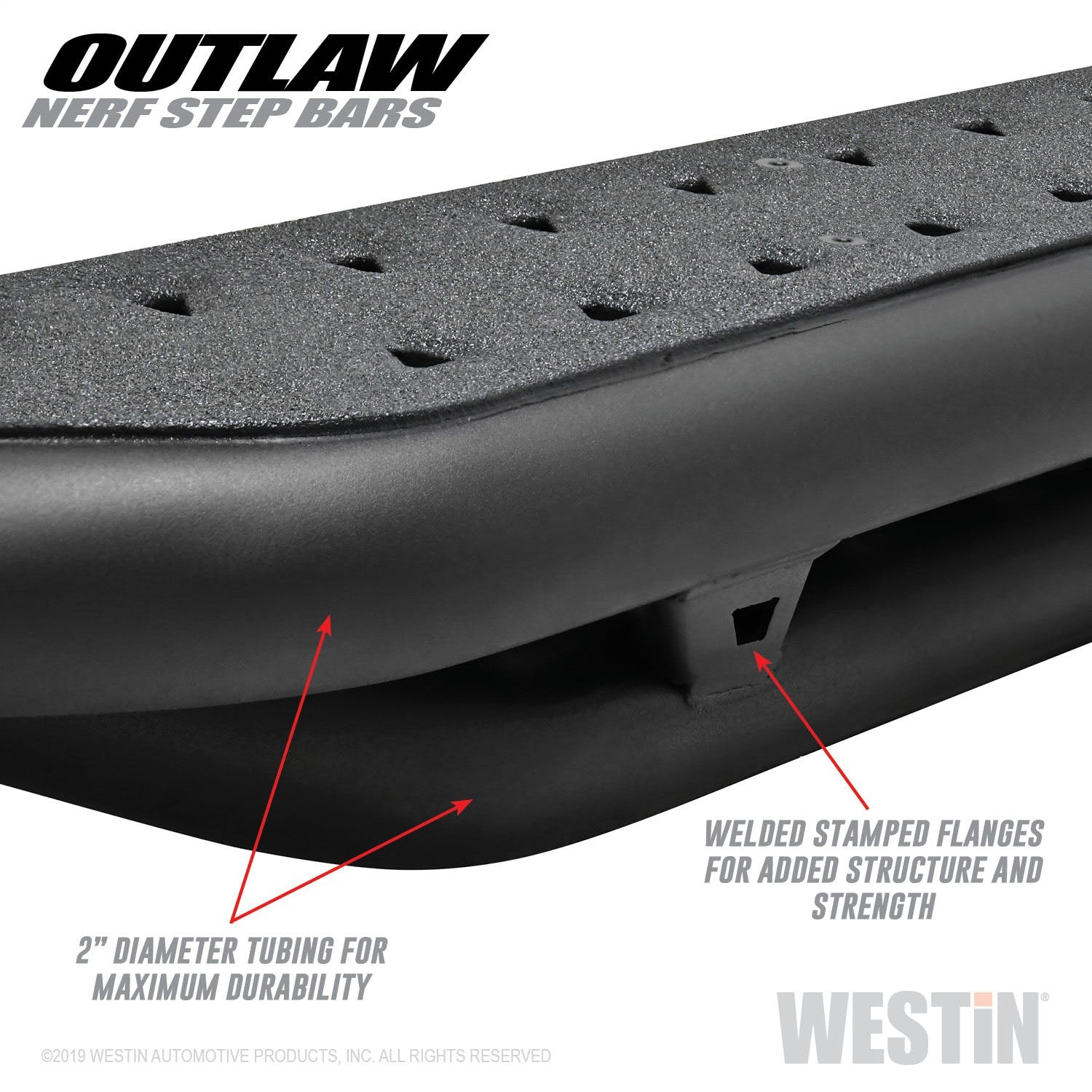 Westin Automotive 58-53725 Outlaw Nerf Step Bars Textured Black