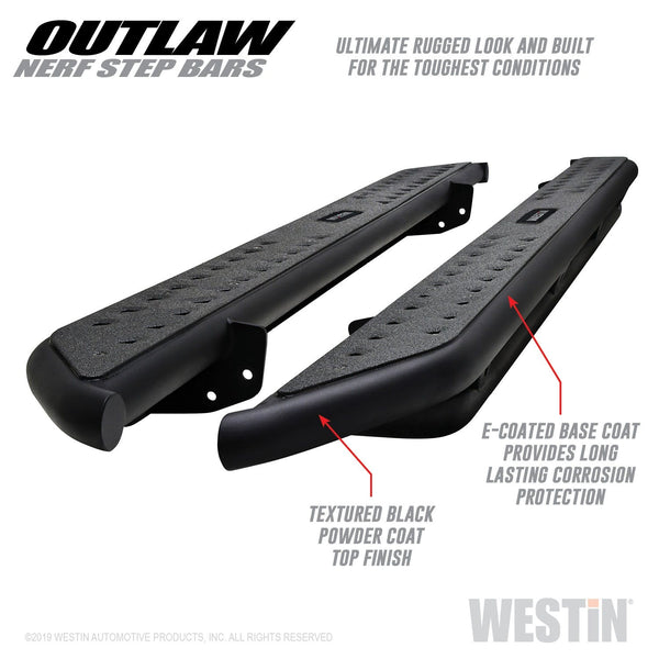 Westin Automotive 58-53935 Outlaw Nerf Step Bars Textured Black