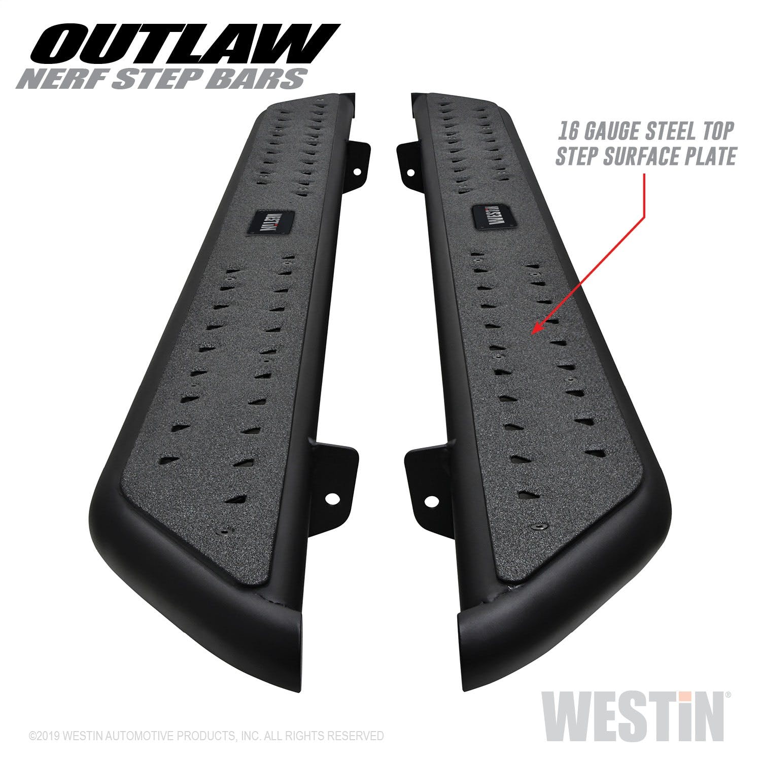 Westin Automotive 58-53935 Outlaw Nerf Step Bars Textured Black