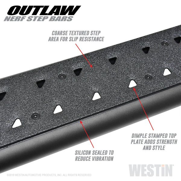 Westin Automotive 58-53945 Outlaw Nerf Step Bars Textured Black