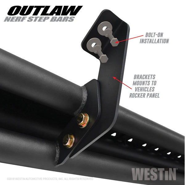 Westin Automotive 58-54085 Outlaw Nerf Step Bars Textured Black