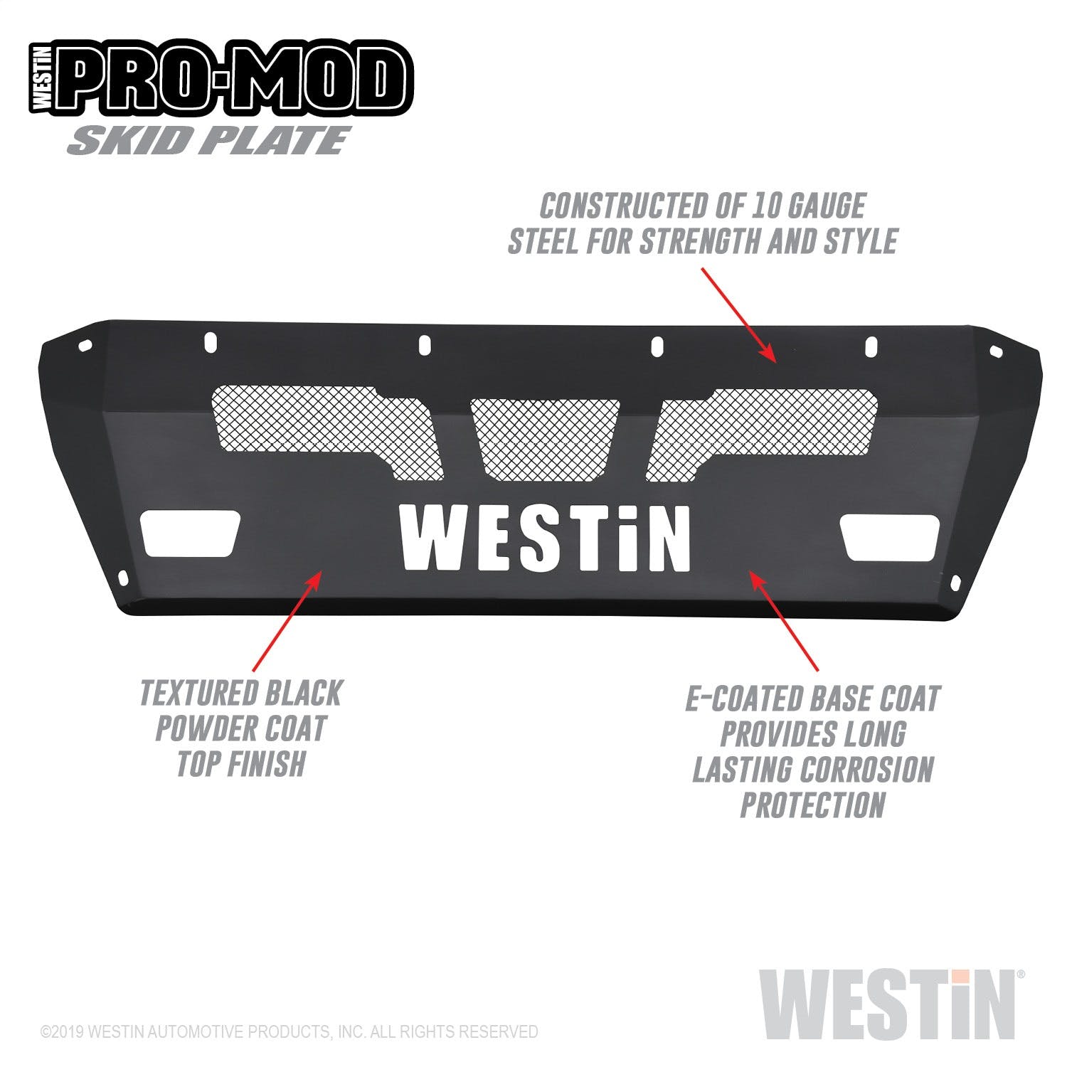 Westin Automotive 58-71165 Pro-Mod Skid Plate Textured Black