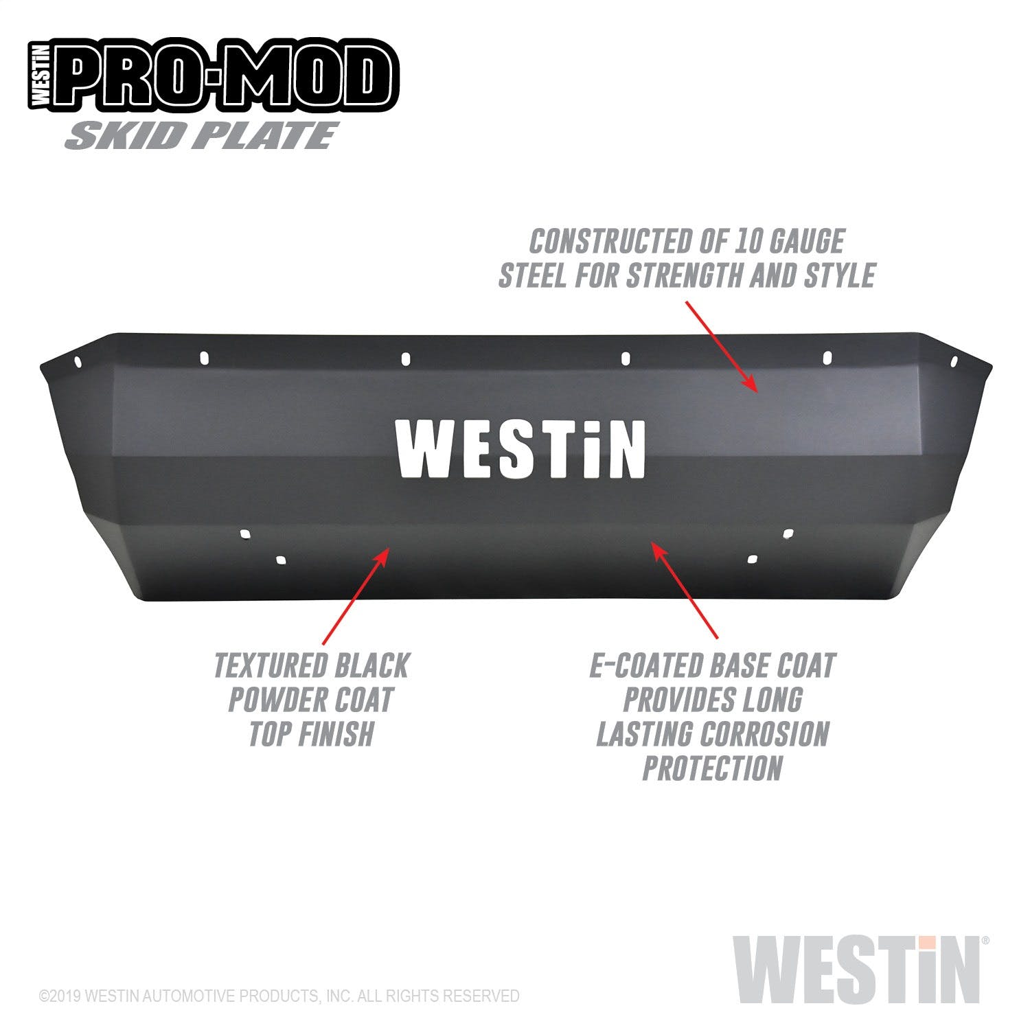 Westin Automotive 58-71175 Pro-Mod Skid Plate Textured Black
