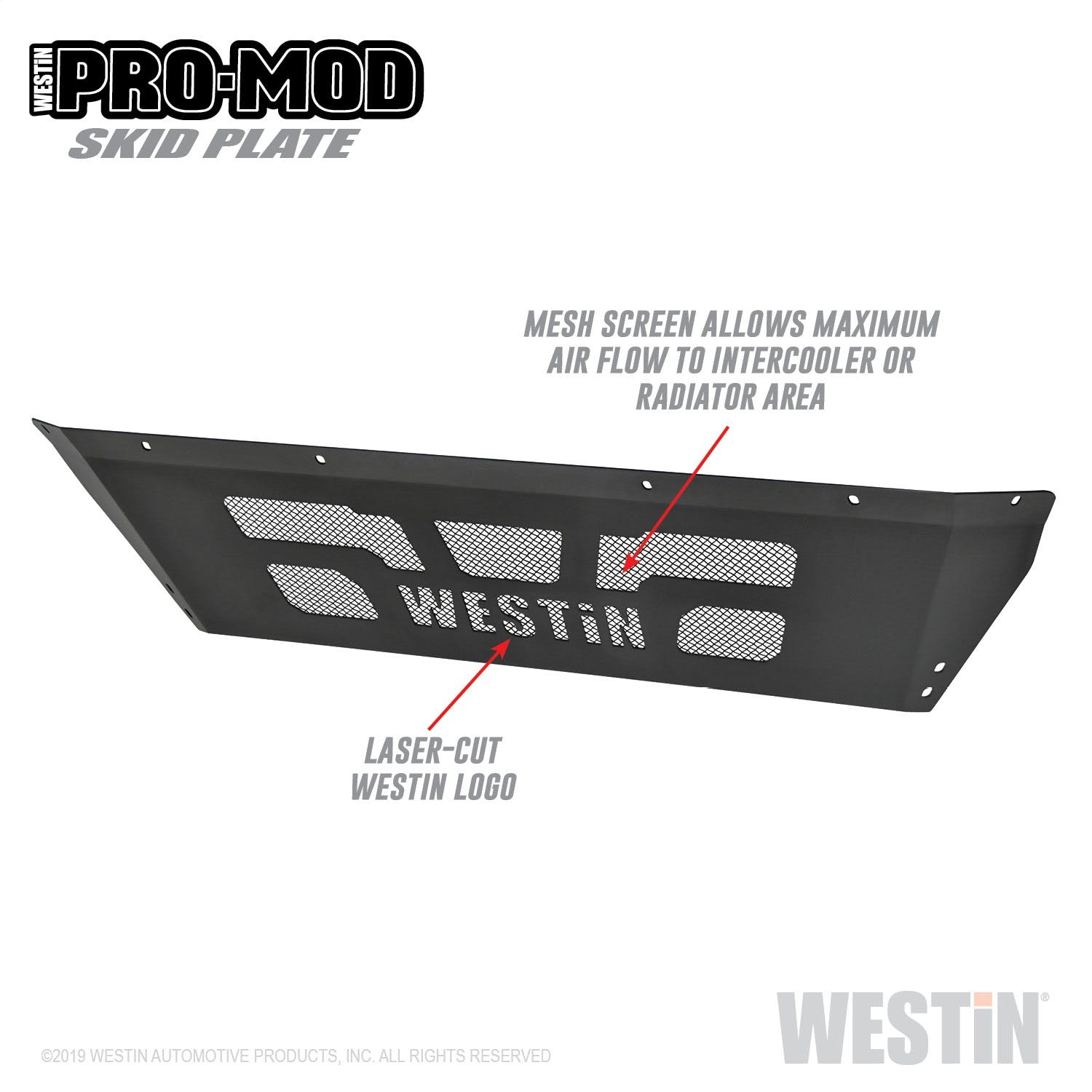 Westin Automotive 58-71195 Pro-Mod Skid Plate Textured Black