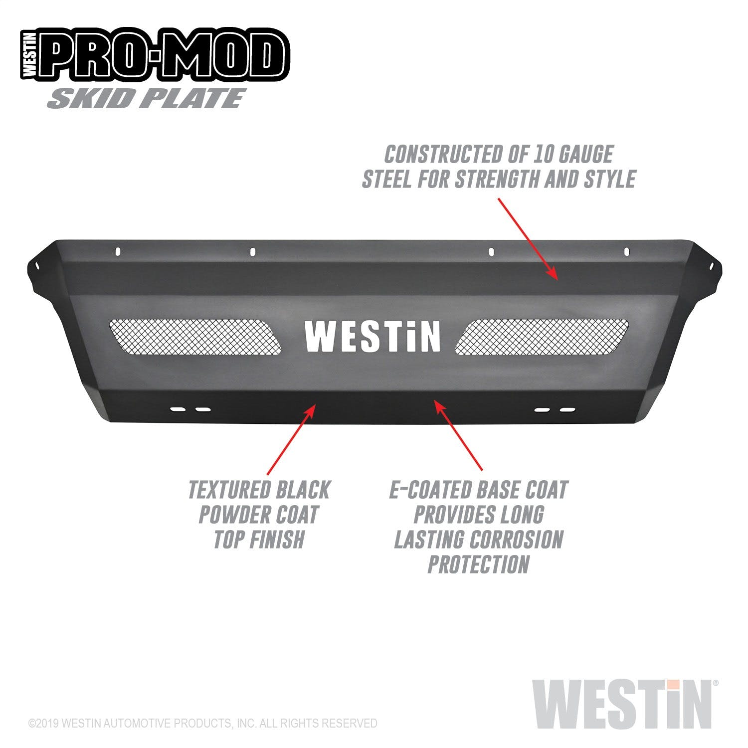 Westin Automotive 58-71205 Pro-Mod Skid Plate Textured Black