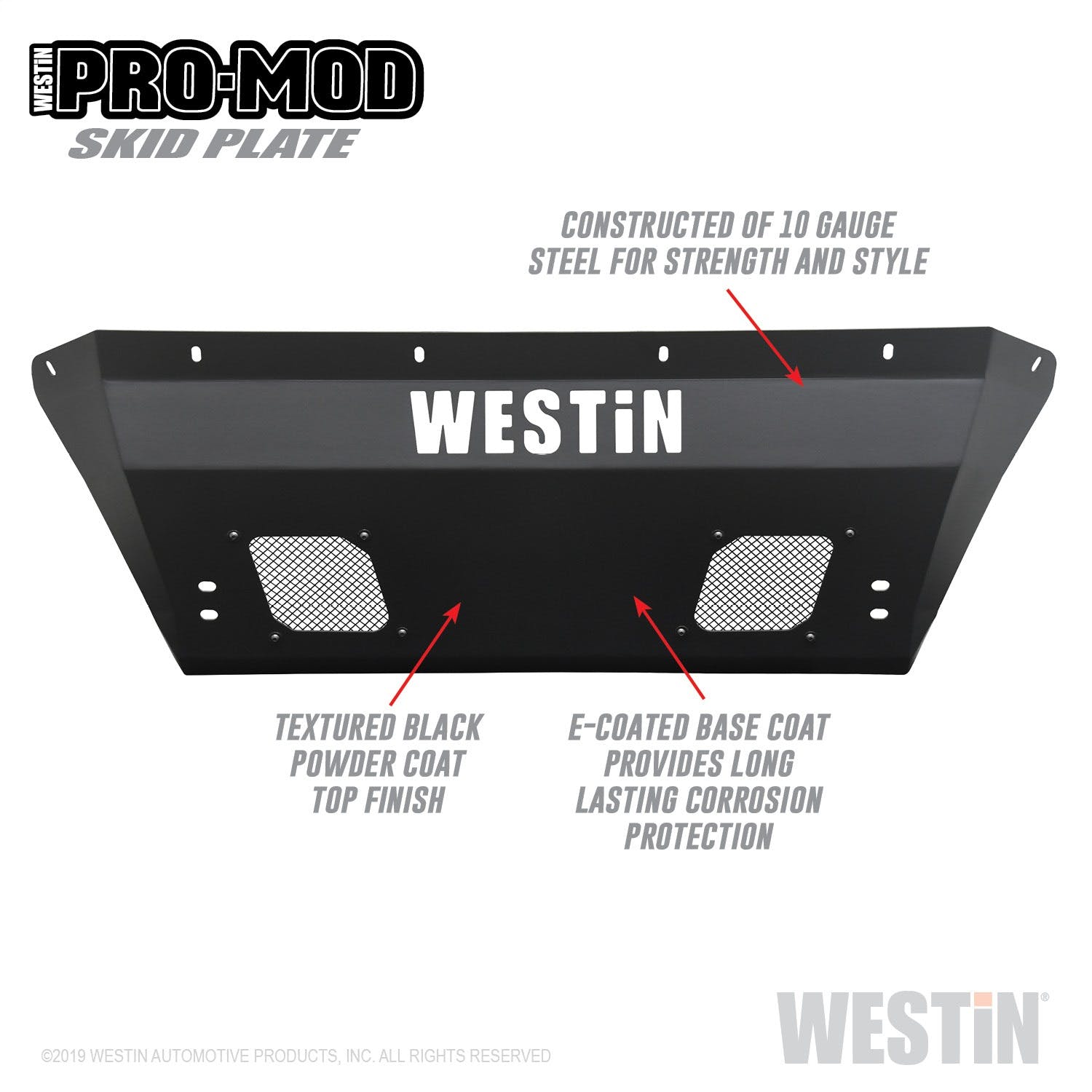 Westin Automotive 58-72005 Pro-Mod Skid Plate Textured Black